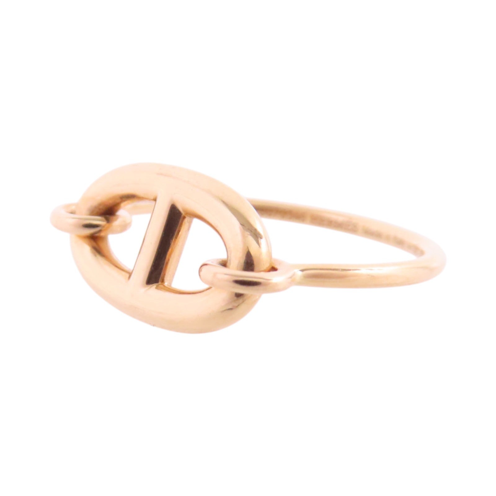 HERMES 18K玫瑰金Farandole Gold Ring戒指#49/US#5