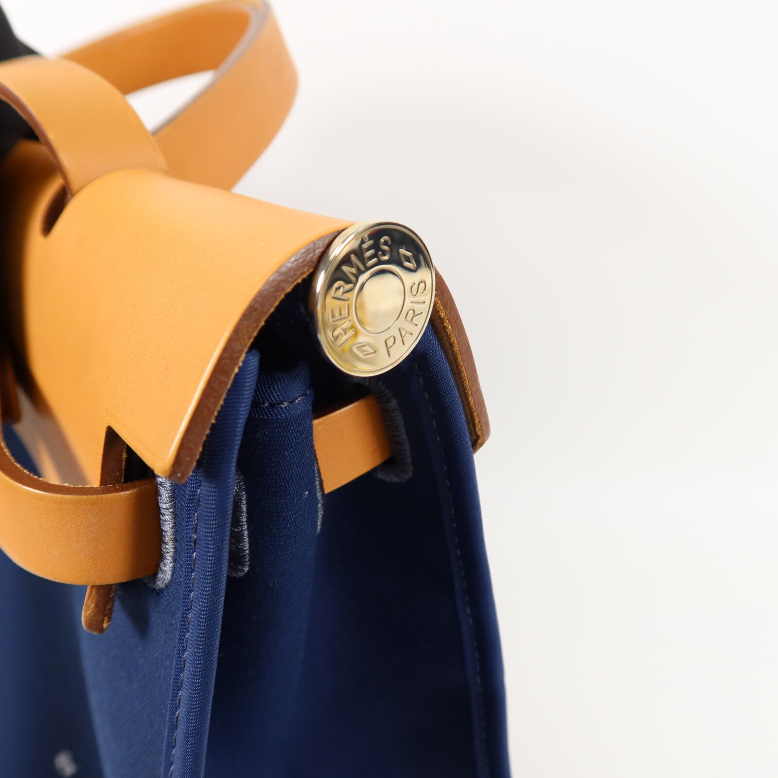 HERMES 帆布Herbag PM手挽肩背兩用袋Blue