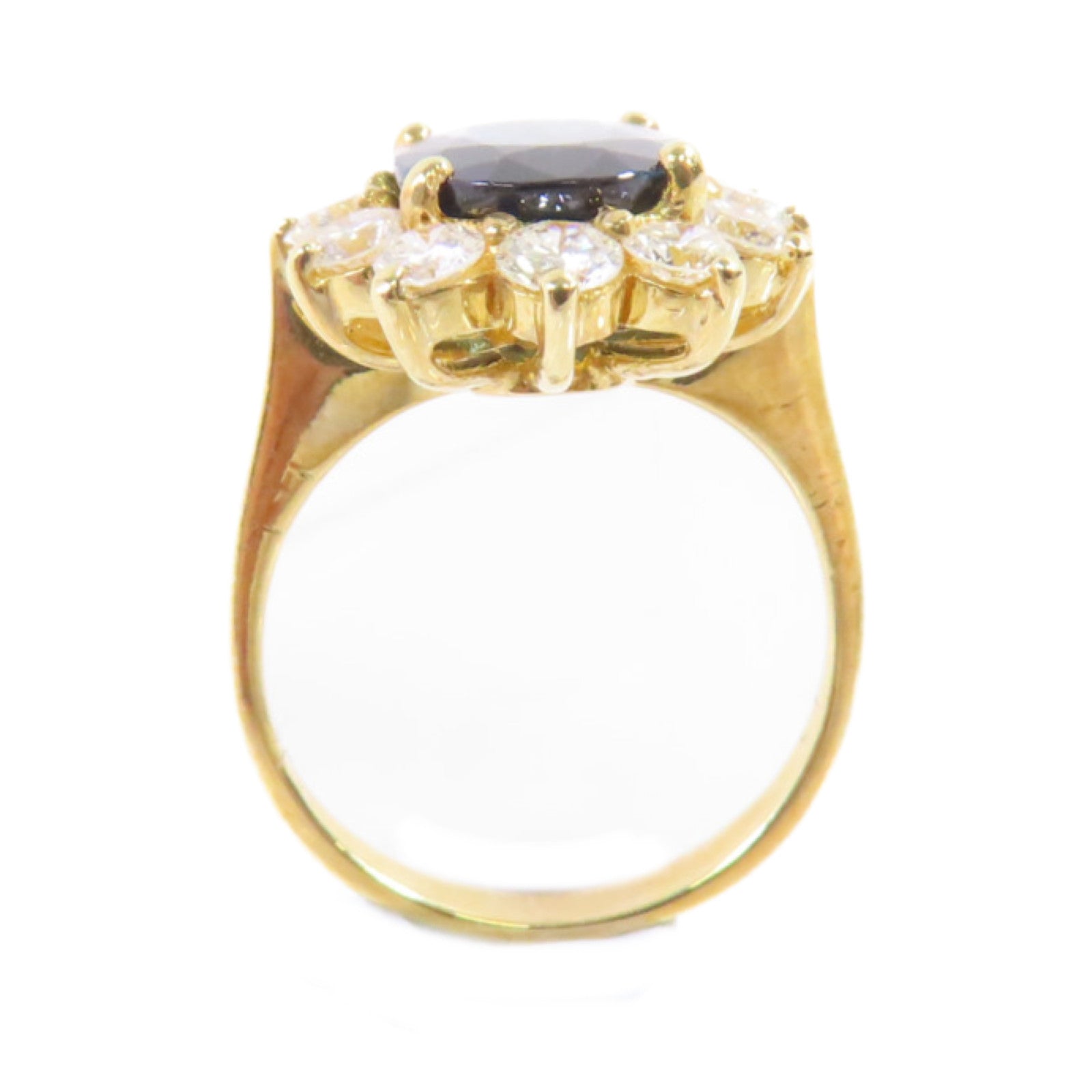 JEWELRY 18K黃金/藍寶石/鑽石Sapphire/Diamond Ring戒指US#6