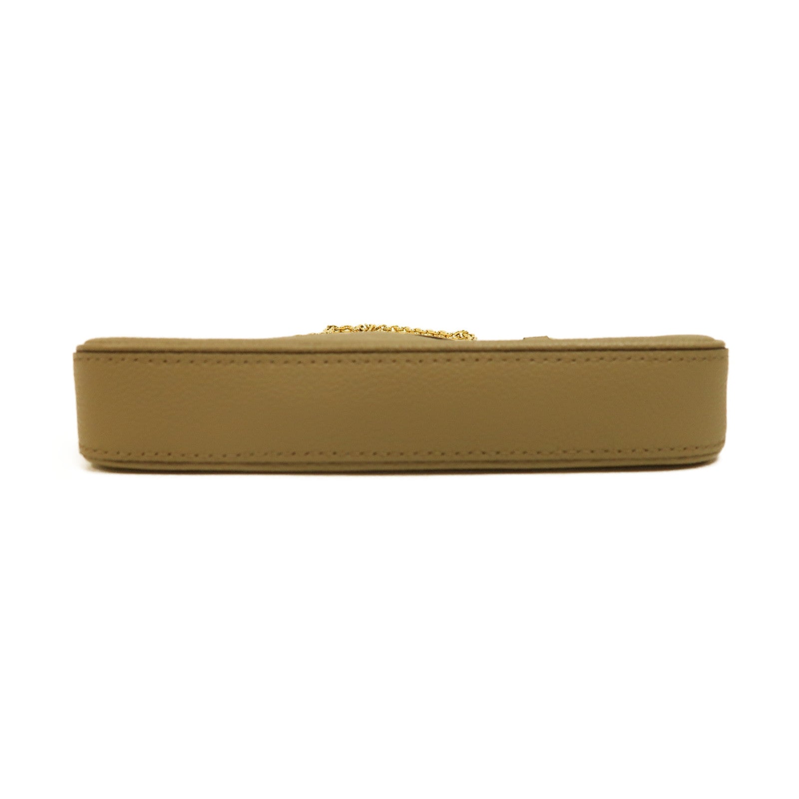 LOUIS VUITTON Monogram Empreinte Easy Pouch On Strap金扣鏈帶肩背袋米色