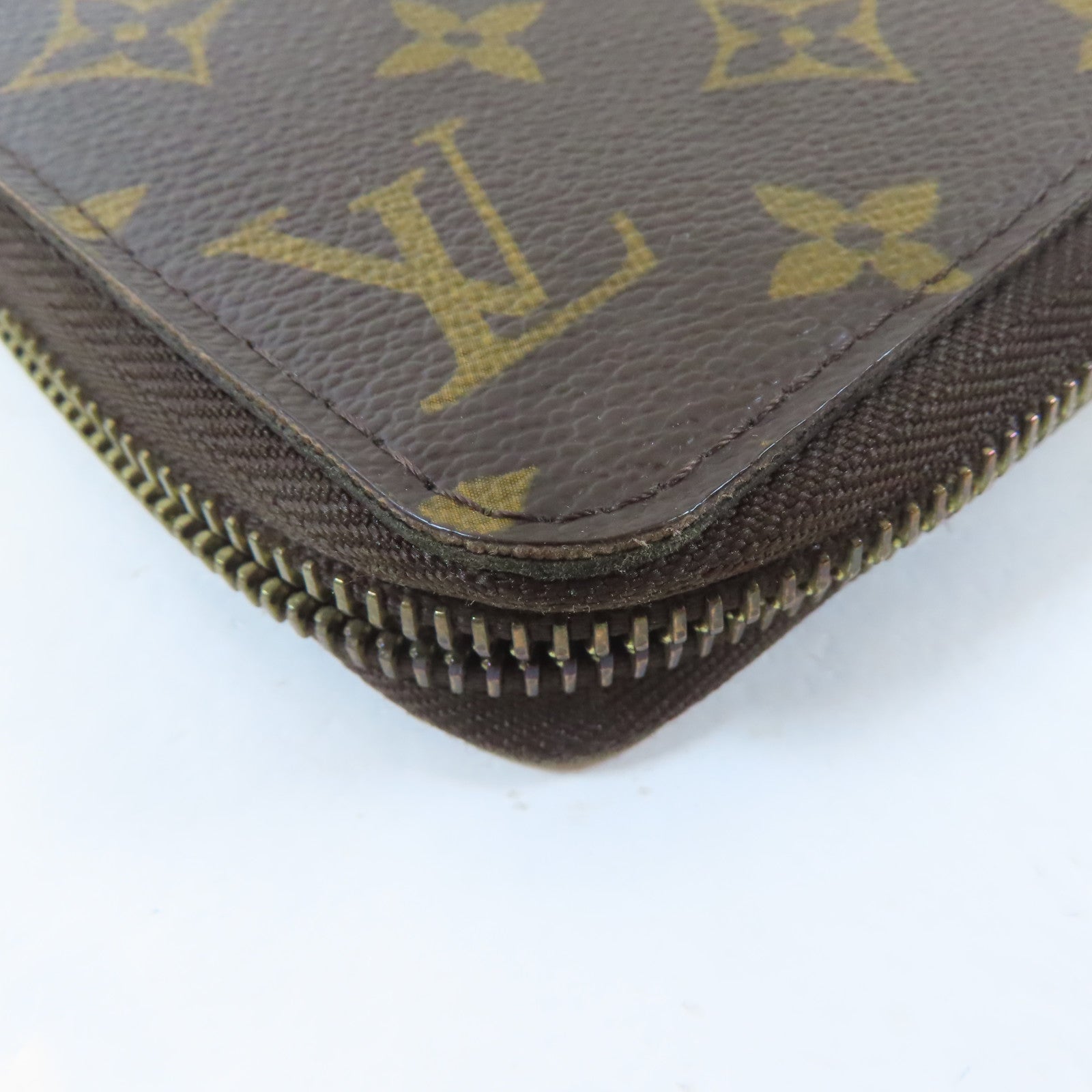 LOUIS VUITTON Monogram Zippy Wallet金扣長錢包啡色