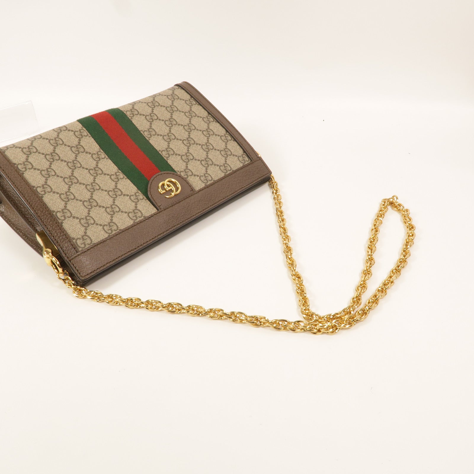 GUCCI 塗層帆布Ophidia GG Small鏈帶肩背袋