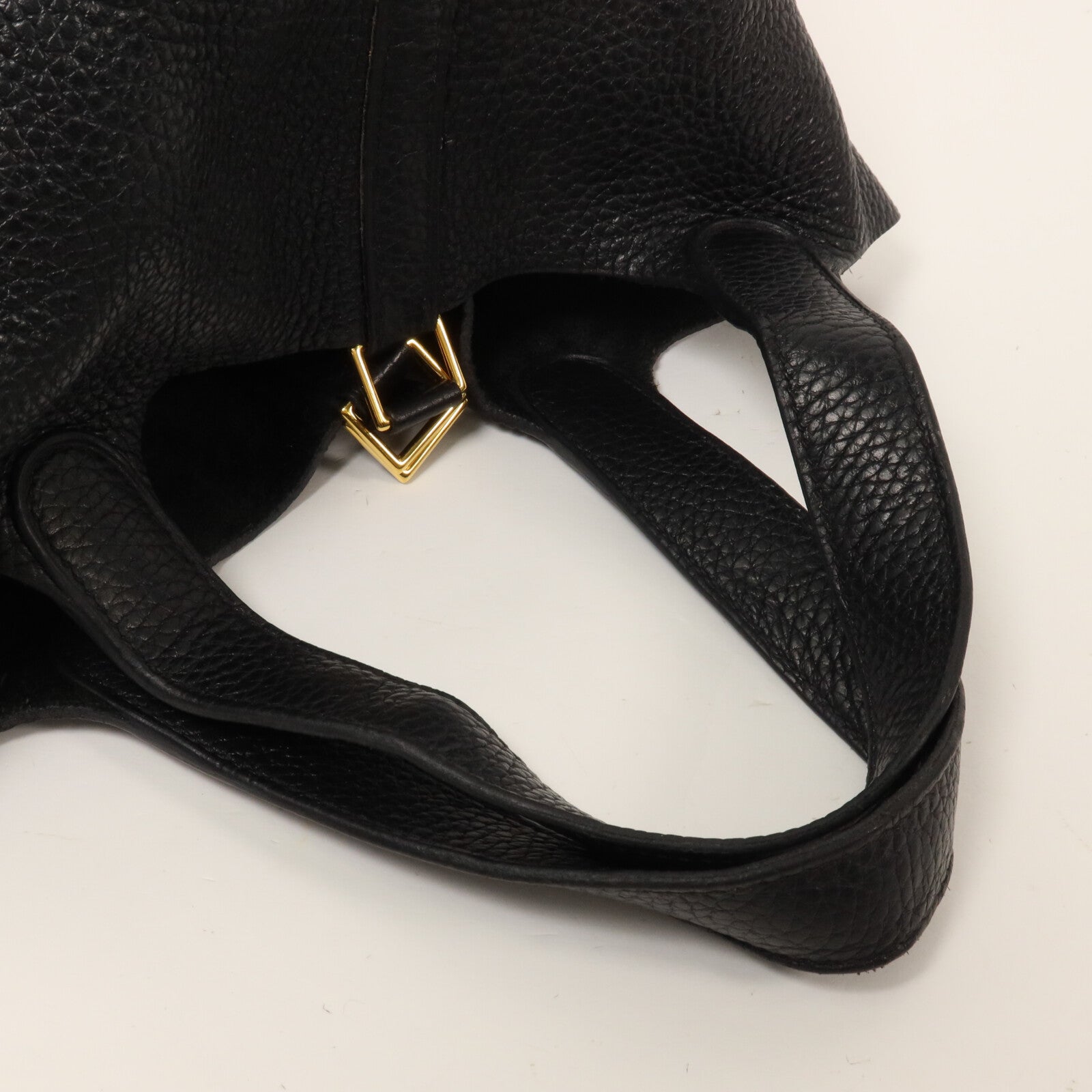 HERMES Clemence皮革Picotin PM手挽袋Noir