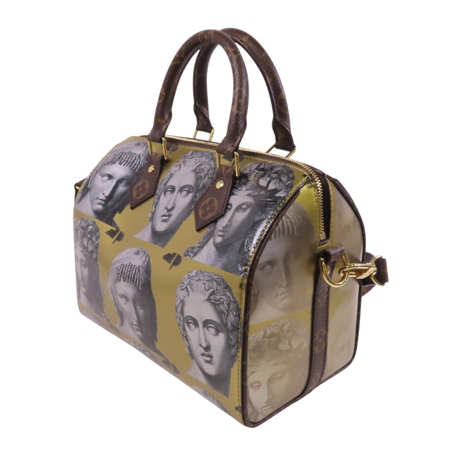 LOUIS VUITTON 塗層帆布Vuitton Fornasetti金扣手挽肩背兩用袋