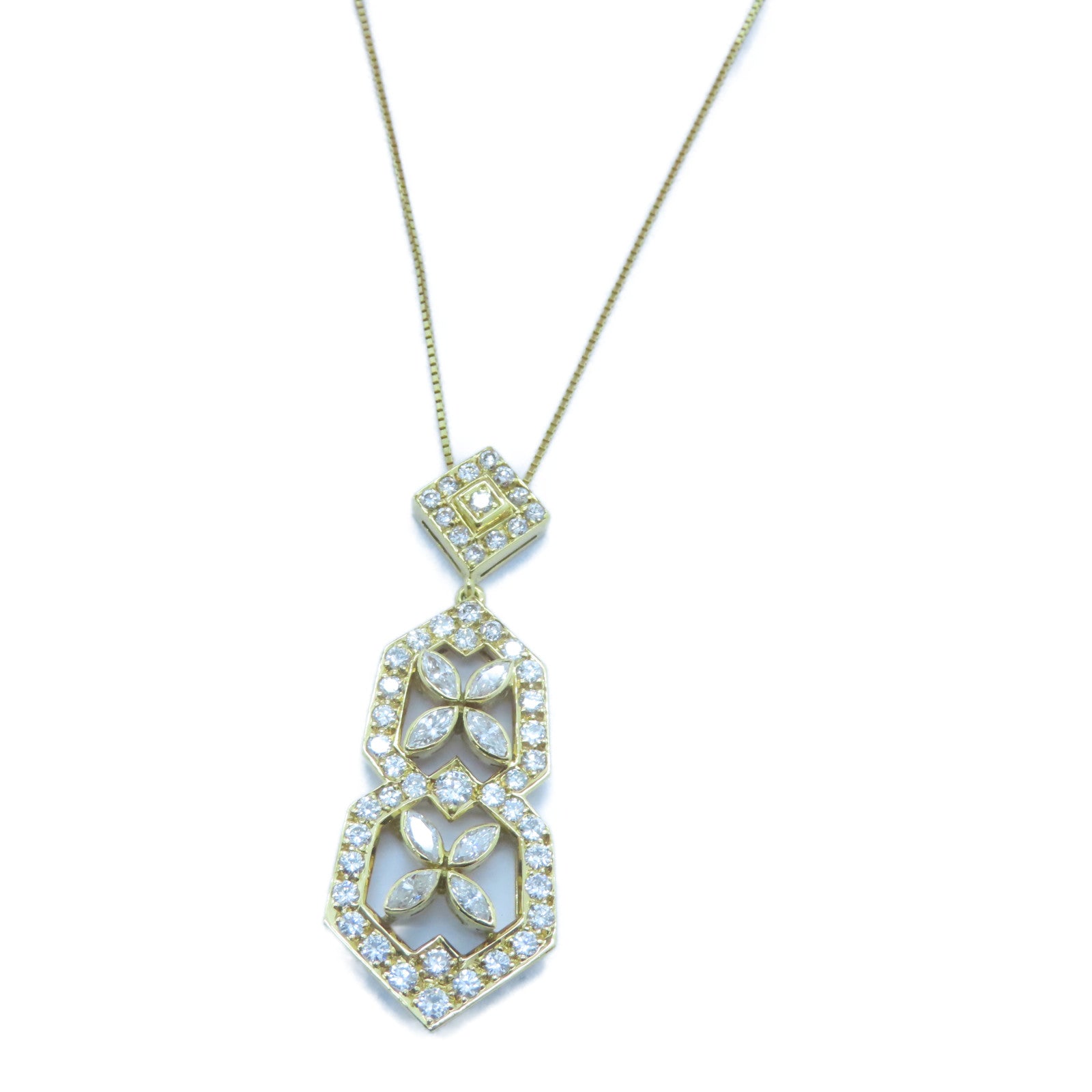 JEWELRY 18K黃金Diamond Necklace 2.86ct鑚石項鍊