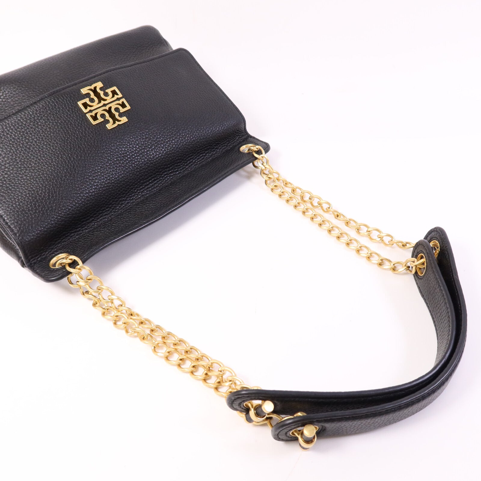 Tory Burch 牛皮皮革Britten Hap金扣鏈帶肩背袋