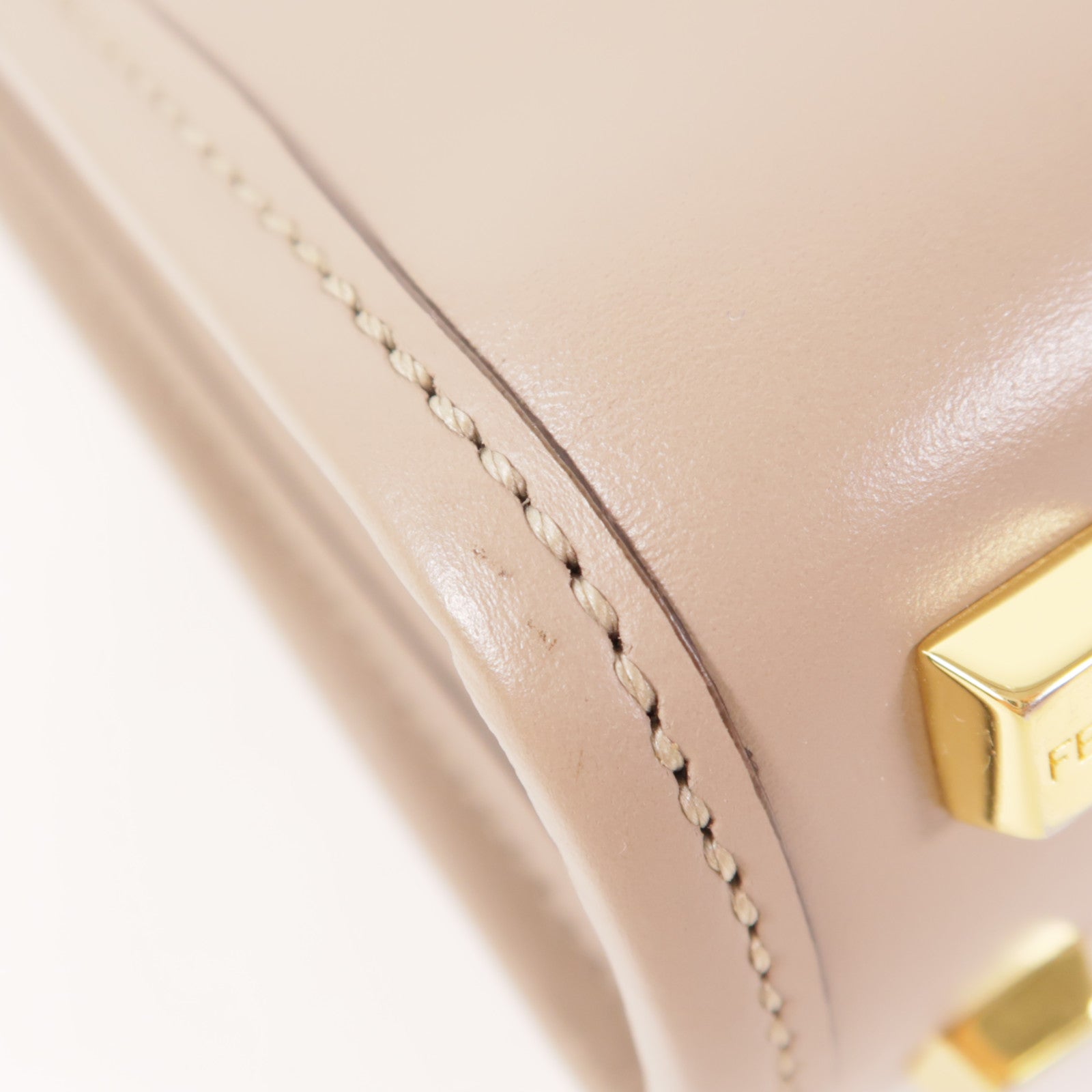 FENDI 牛皮皮革Mini Sunshine Shopper金扣手挽肩背兩用袋