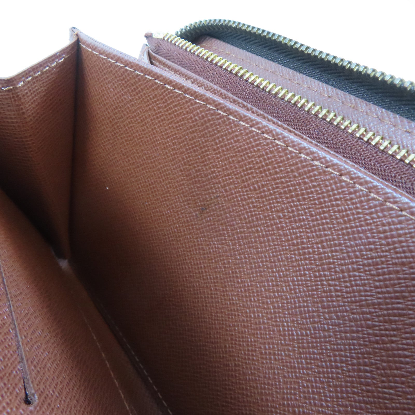 LOUIS VUITTON Monogram Zippy Wallet金扣長錢包啡色