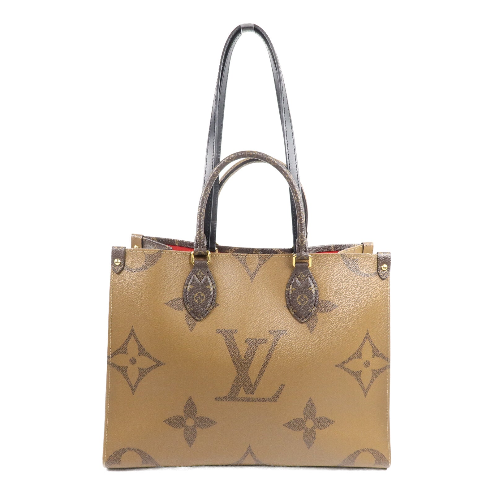 LOUIS VUITTON Monogram Giant On The Go MM金扣手挽肩背兩用袋