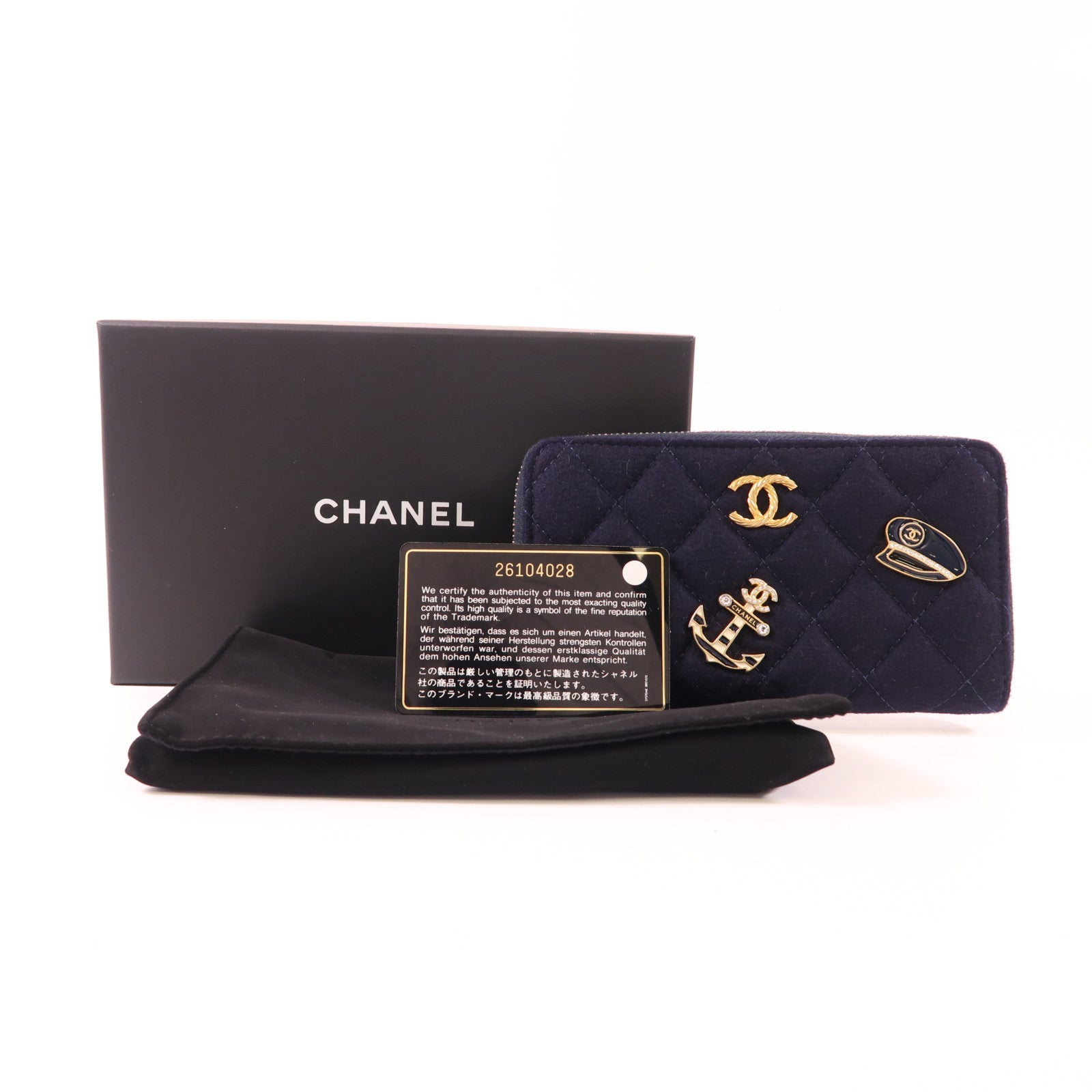 CHANEL 羊毛Wallet金扣錢包