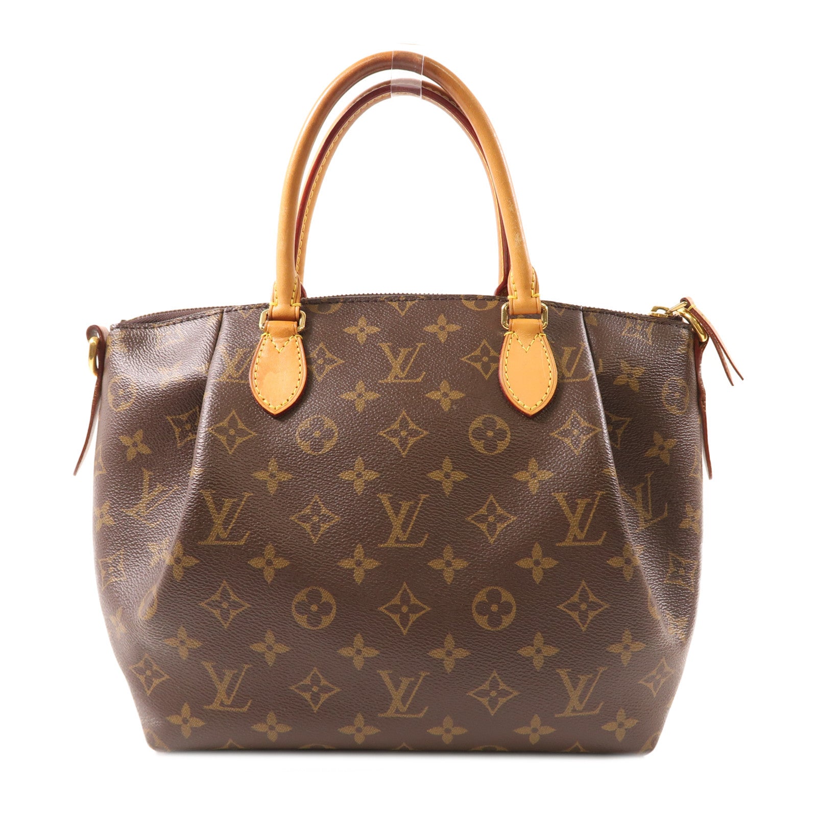 LOUIS VUITTON Monogram Turenne MM金扣手挽肩背兩用袋棕色