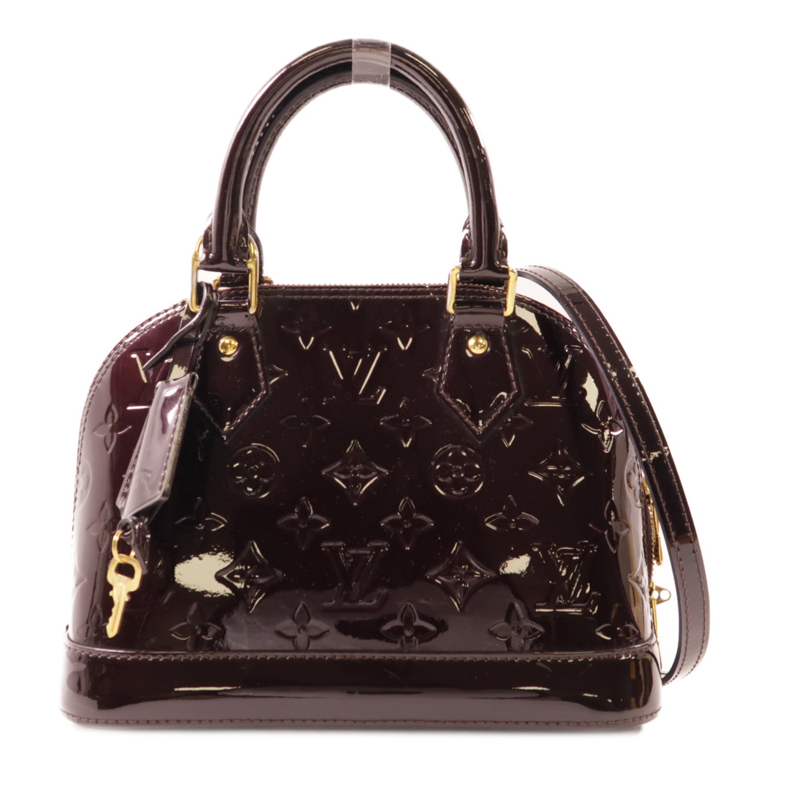 LOUIS VUITTON Vernis Alma BB金扣手挽肩背兩用袋