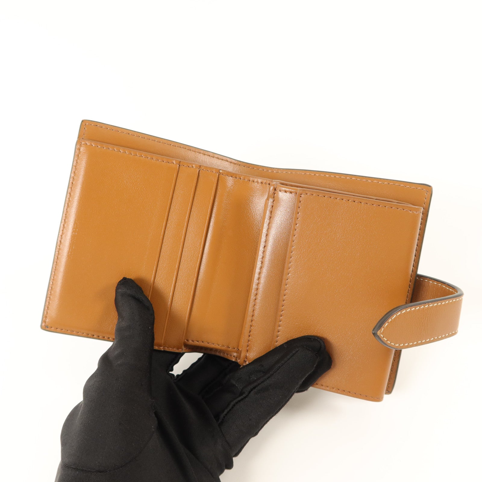 CELINE 塗層帆布Small Strap Triomphe Wallet錢包