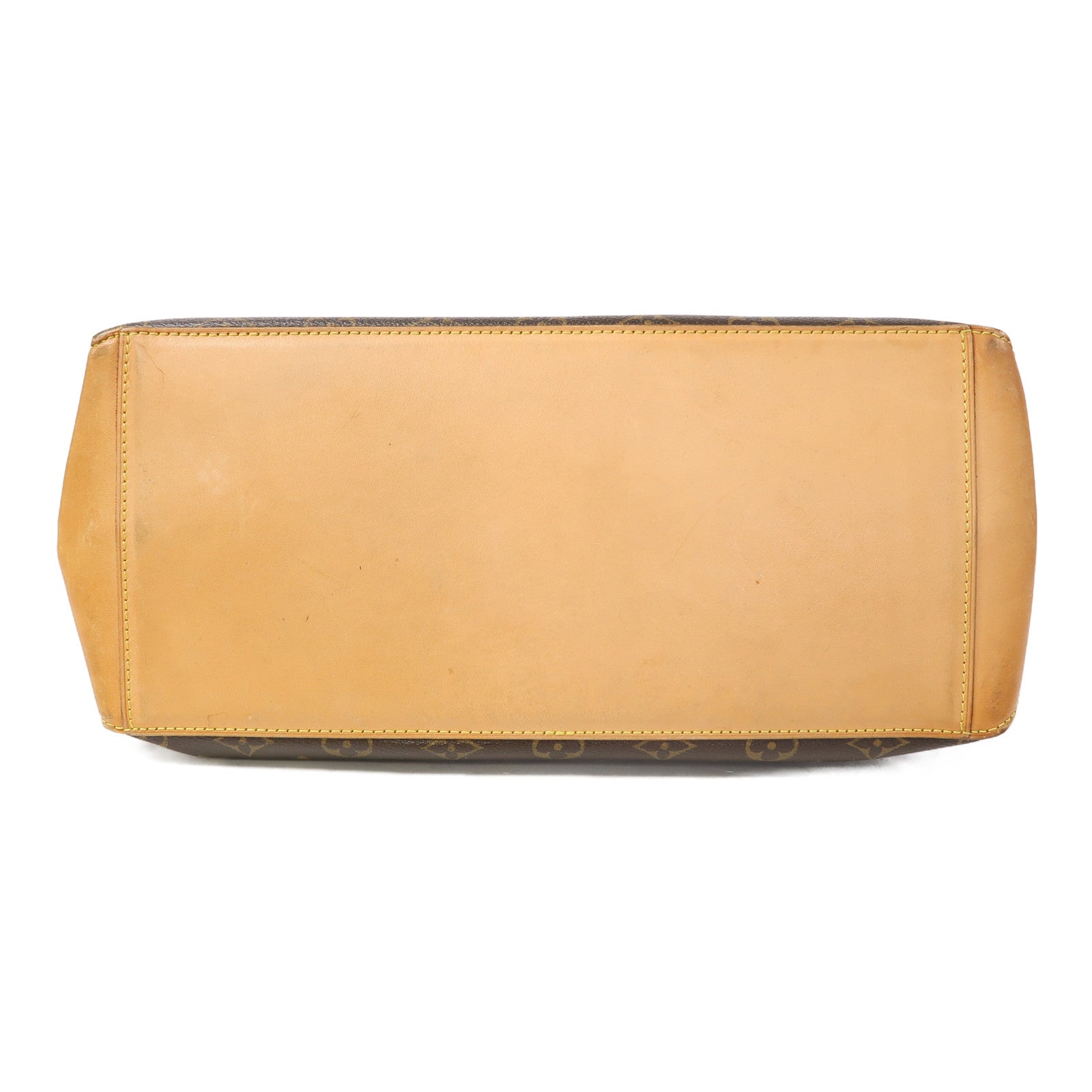 LOUIS VUITTON Monogram Cabas Mezzo金扣肩背袋啡色