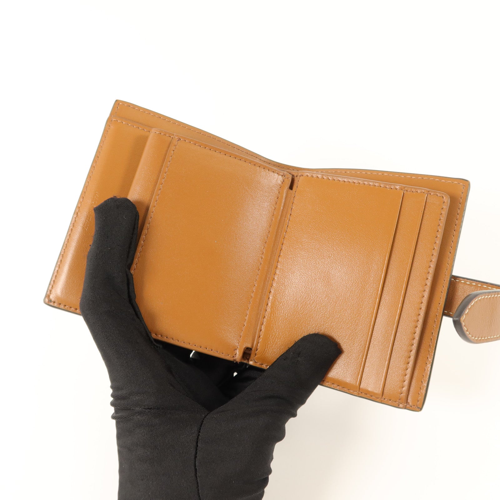 CELINE 塗層帆布Small Strap Triomphe Wallet錢包