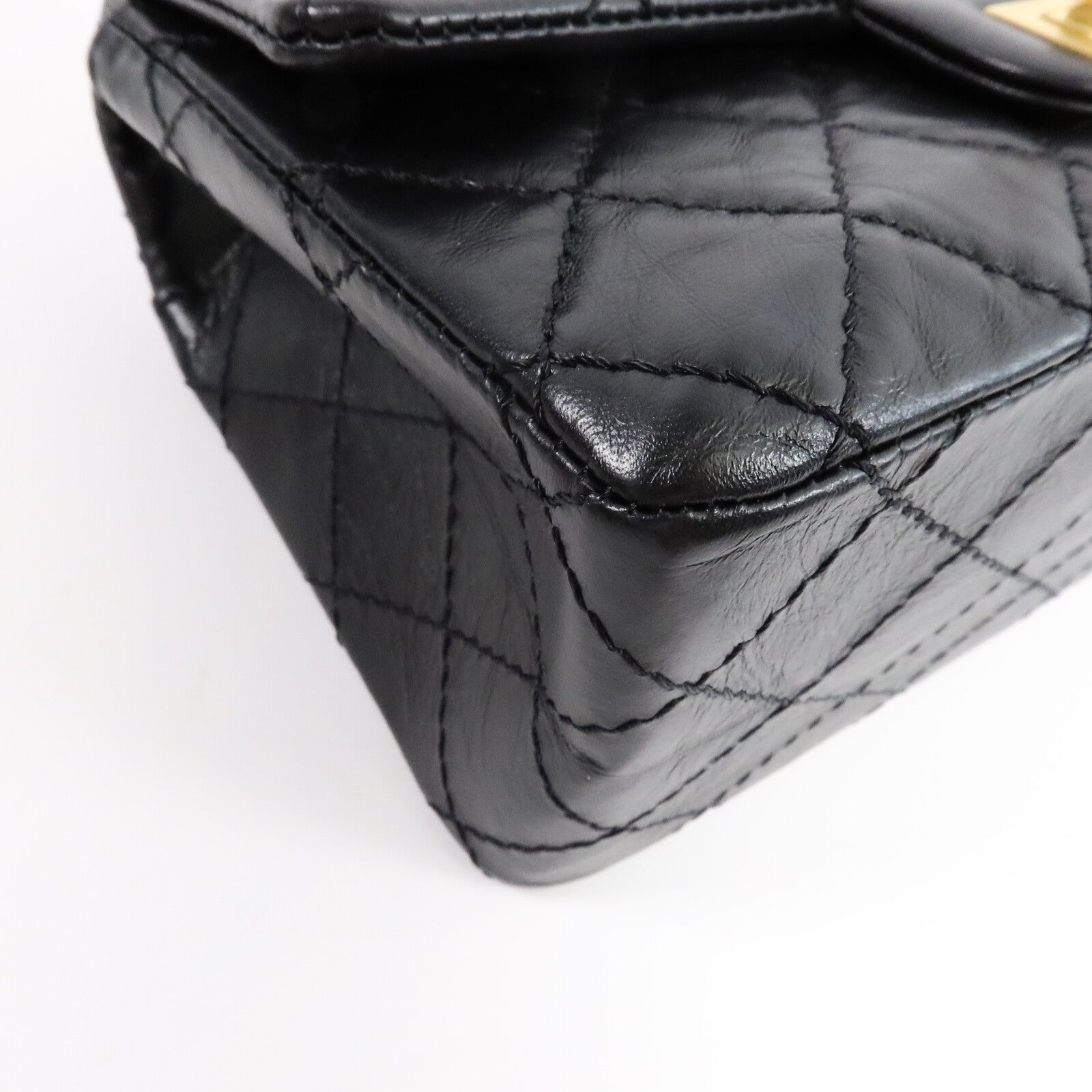 CHANEL 牛皮皮革2.55 Mini鏈帶肩背袋
