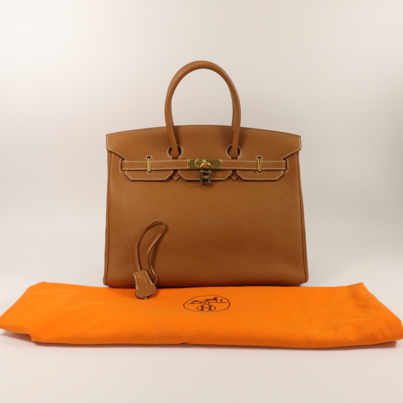 HERMES Togo皮革Birkin 35手挽袋Gold