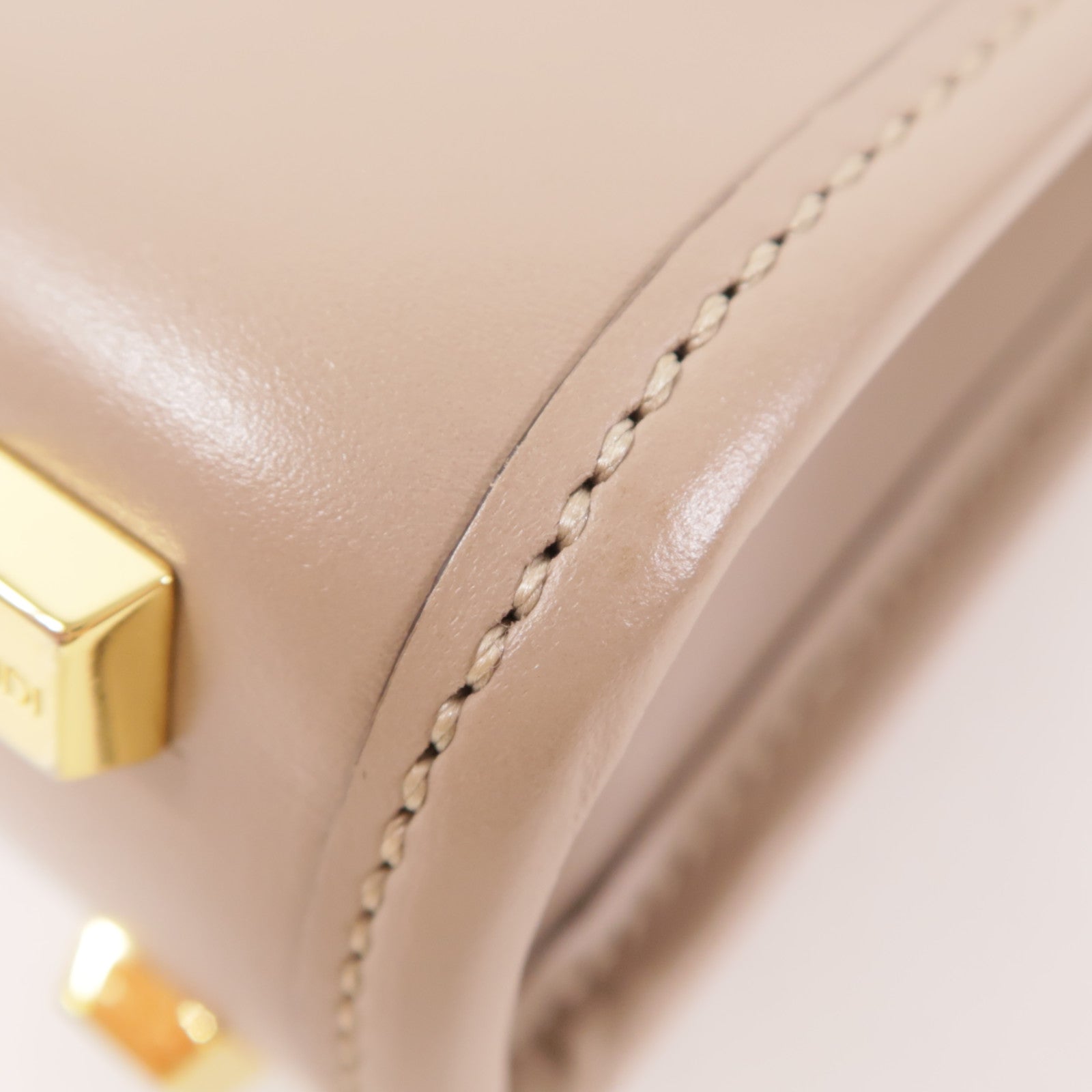 FENDI 牛皮皮革Mini Sunshine Shopper金扣手挽肩背兩用袋