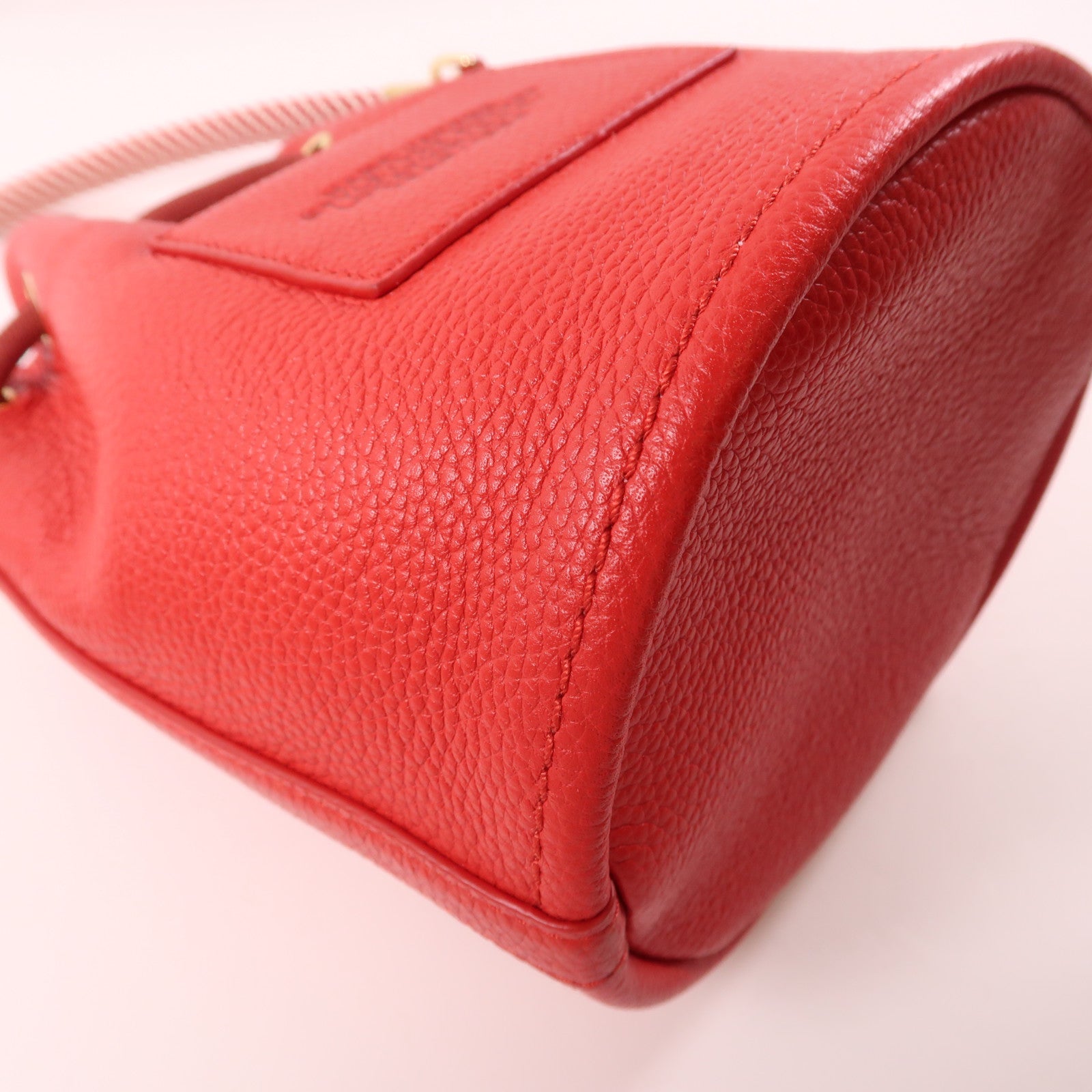 MARC JACOBS 牛皮皮革2 Way Shoulder金扣手挽肩背兩用袋紅色