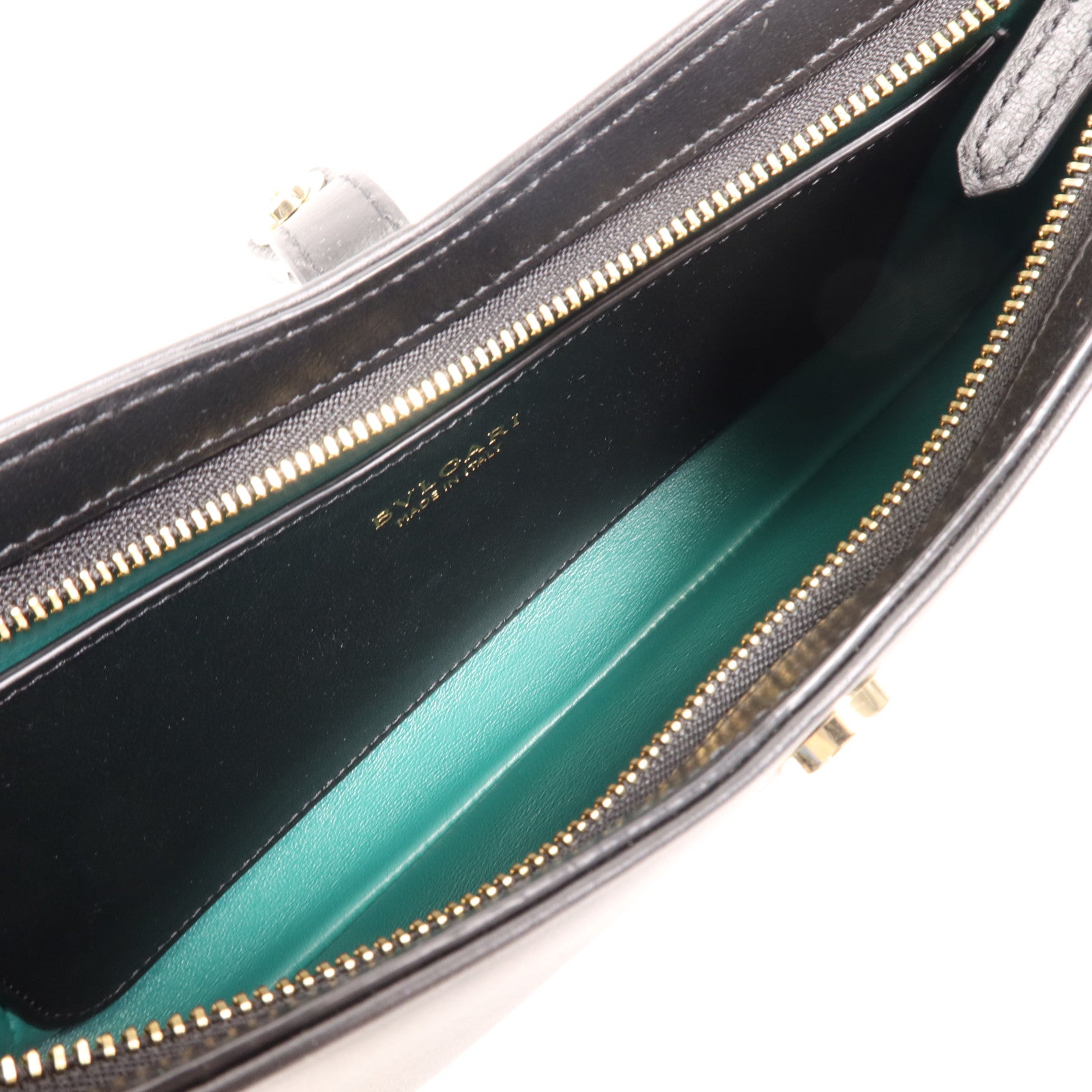 BVLGARI 牛皮皮革Serpenti Baia金扣鏈帶肩背袋