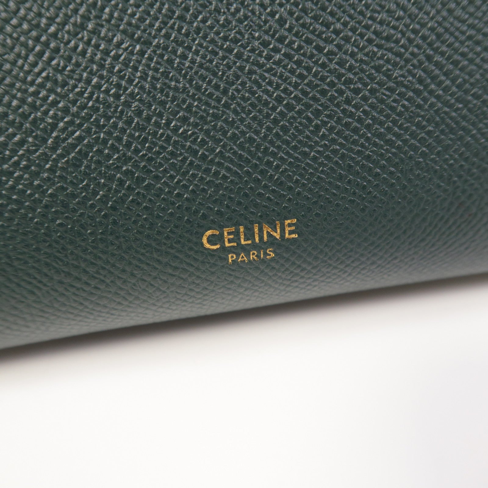 CELINE 牛皮皮革Belt Bag金扣手挽肩背兩用袋綠色