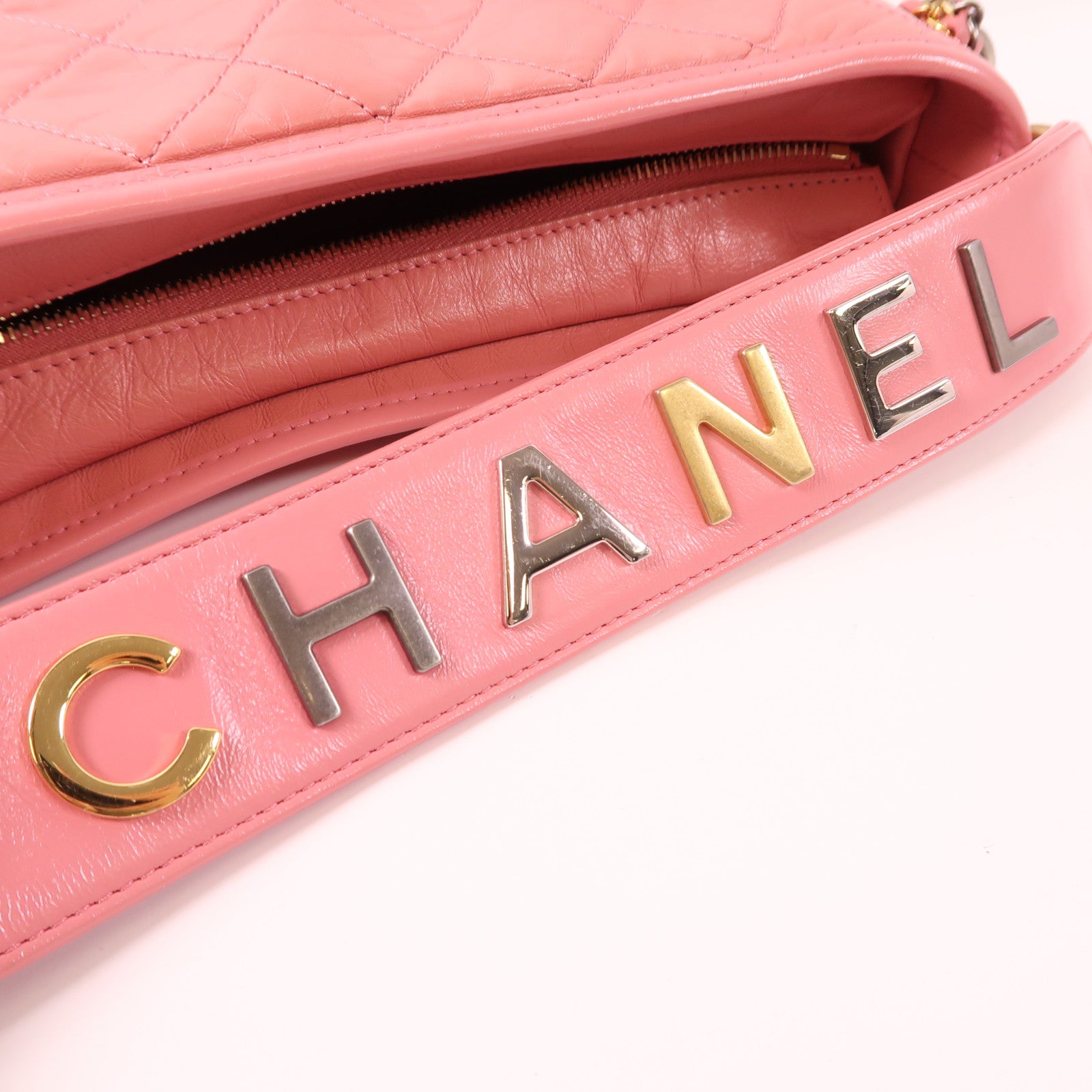 CHANEL 牛皮皮革Gabrielle鏈帶手挽肩背兩用袋