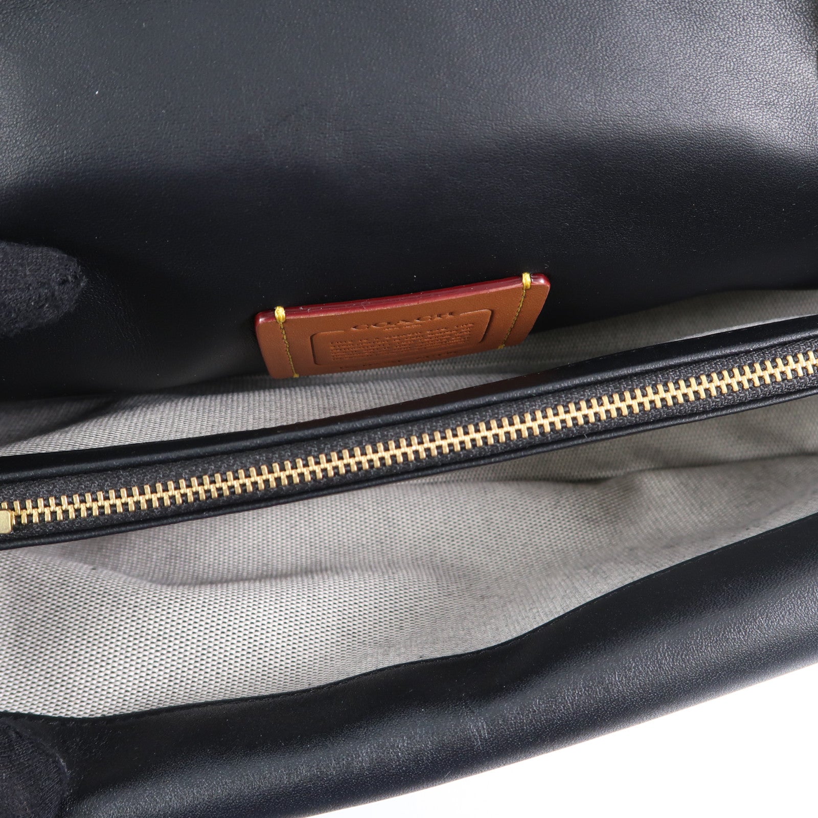 COACH 羊皮皮革Shoulder Bag金扣鏈帶肩背袋