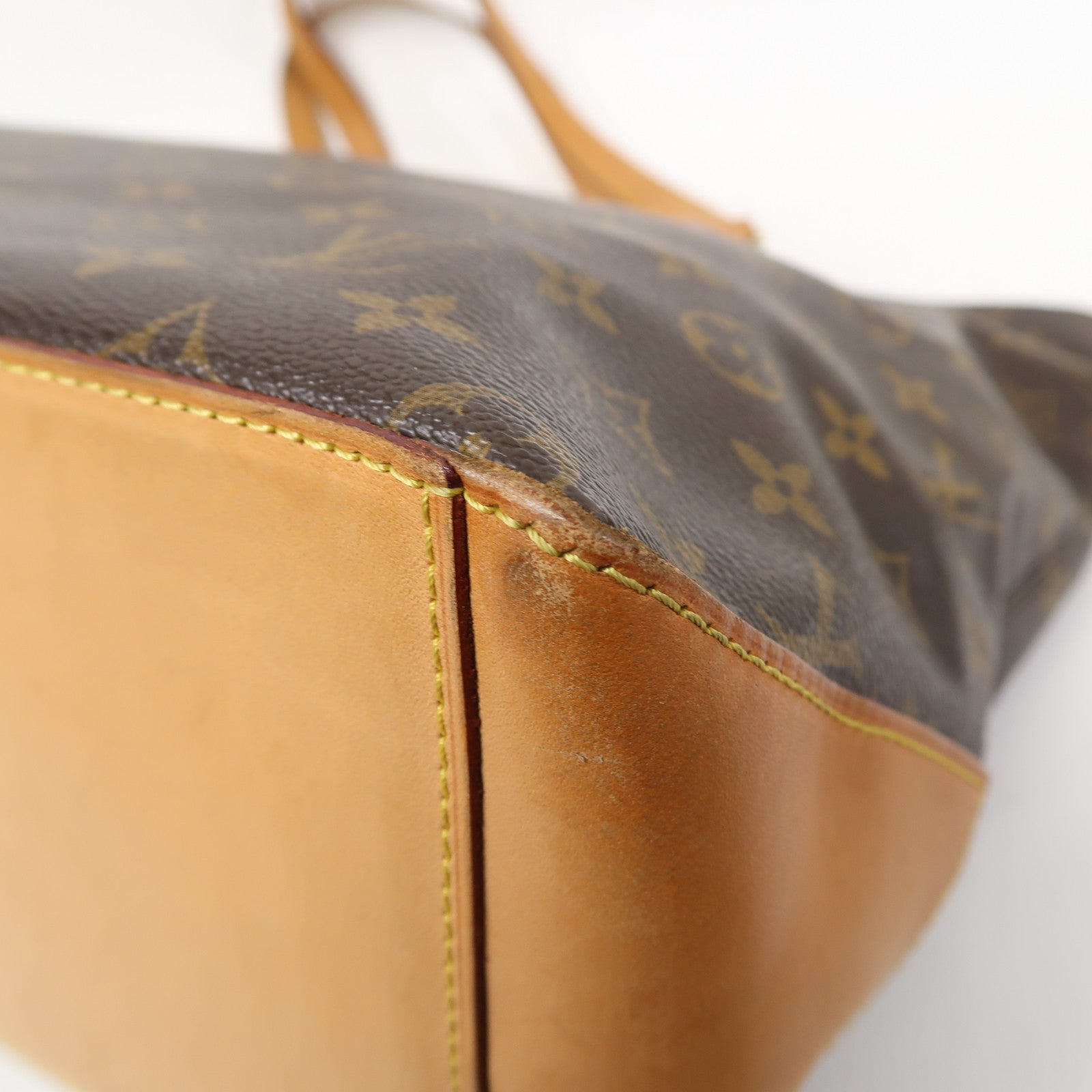 LOUIS VUITTON Monogram Cabas Mezzo金扣肩背袋啡色