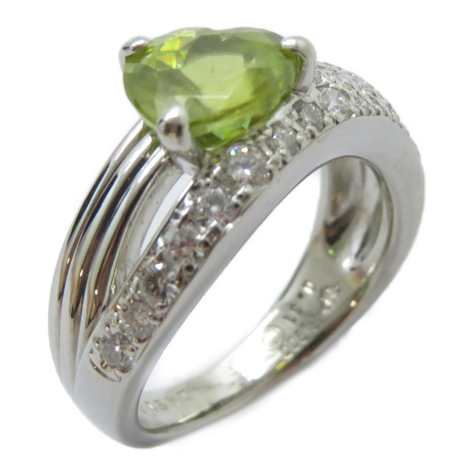 JEWELRY 【激減優惠】PT900鉑金Sphene Ring 2.00ct榍石/0.45ct鑽石戒指US#5