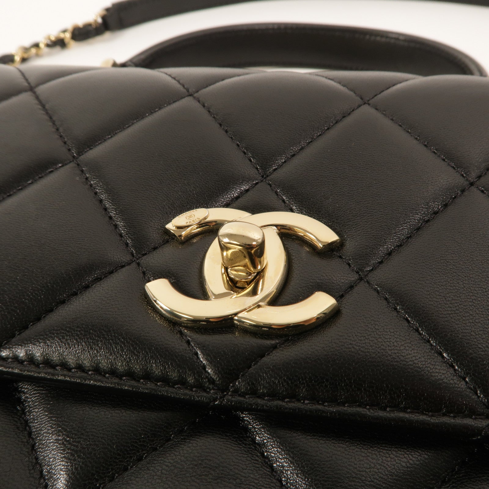 CHANEL 羊皮皮革Trendy CC Top Handle手挽肩背兩用袋