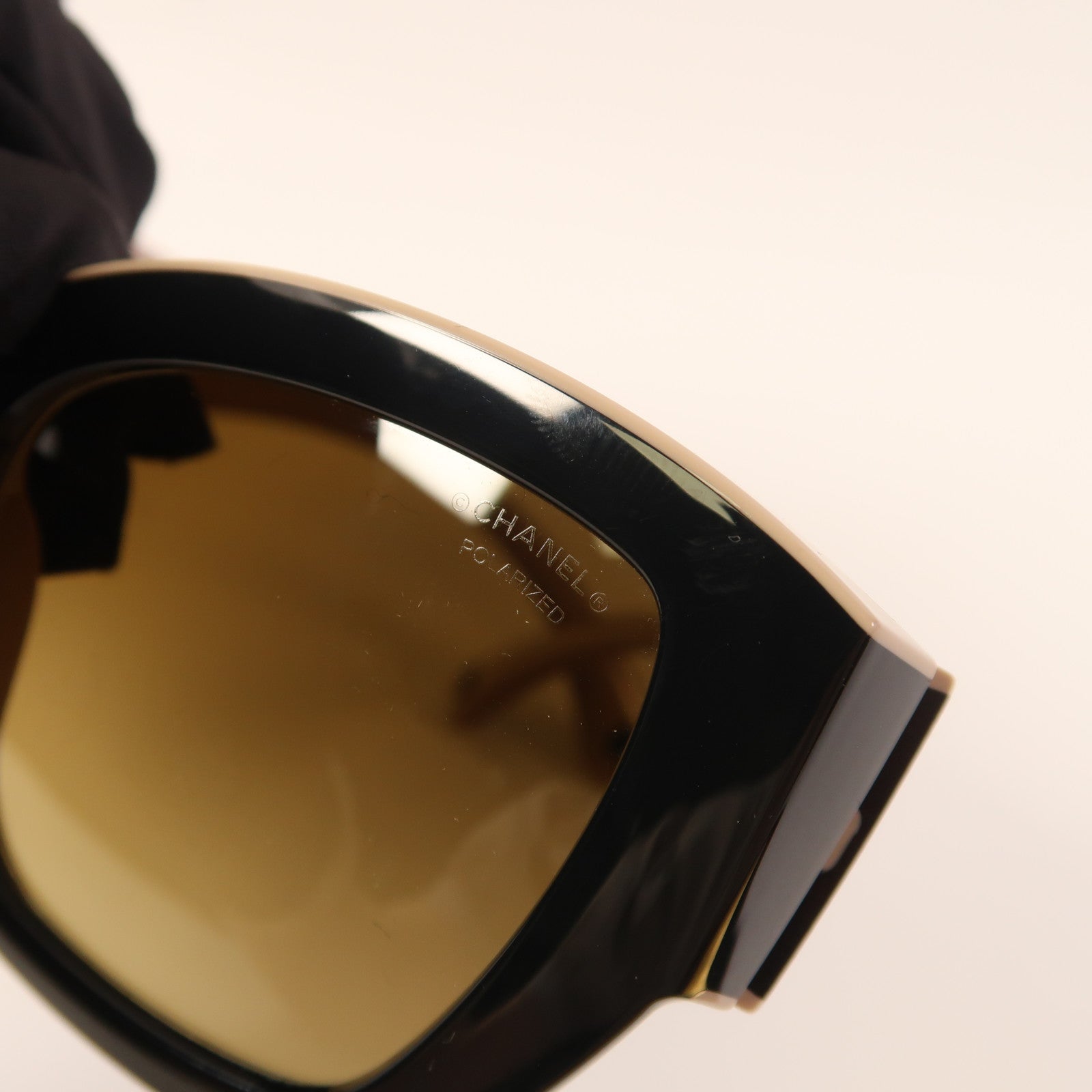 CHANEL CC Butterfly Sunglasses 6058 C534/M2 PVC Black/Beige