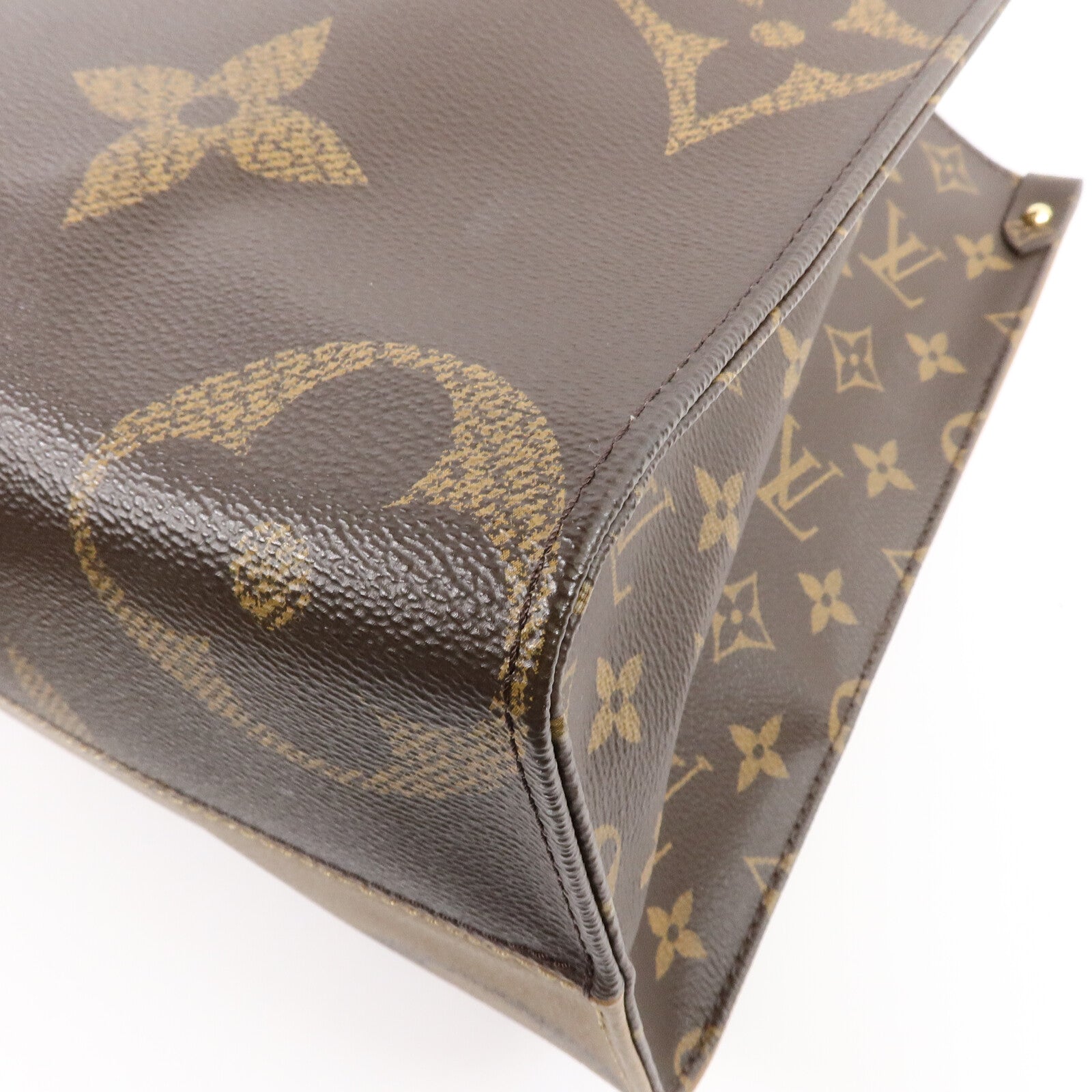 LOUIS VUITTON Monogram Giant On The Go MM金扣手挽肩背兩用袋