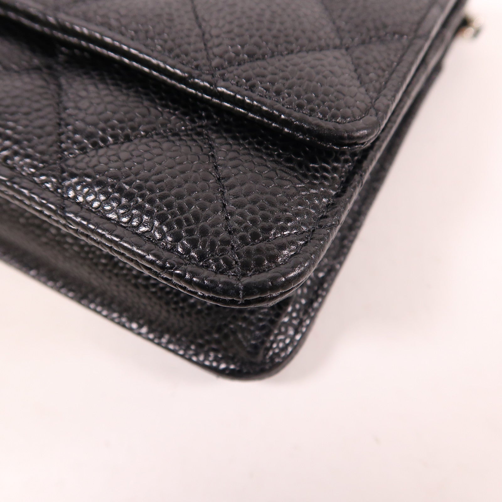 CHANEL 牛皮皮革WOC Wallet On Chain銀扣鏈帶肩背袋