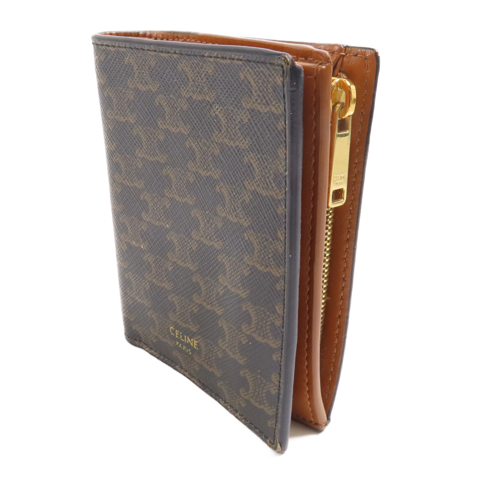 CELINE 塗層帆布Wallet金扣錢包