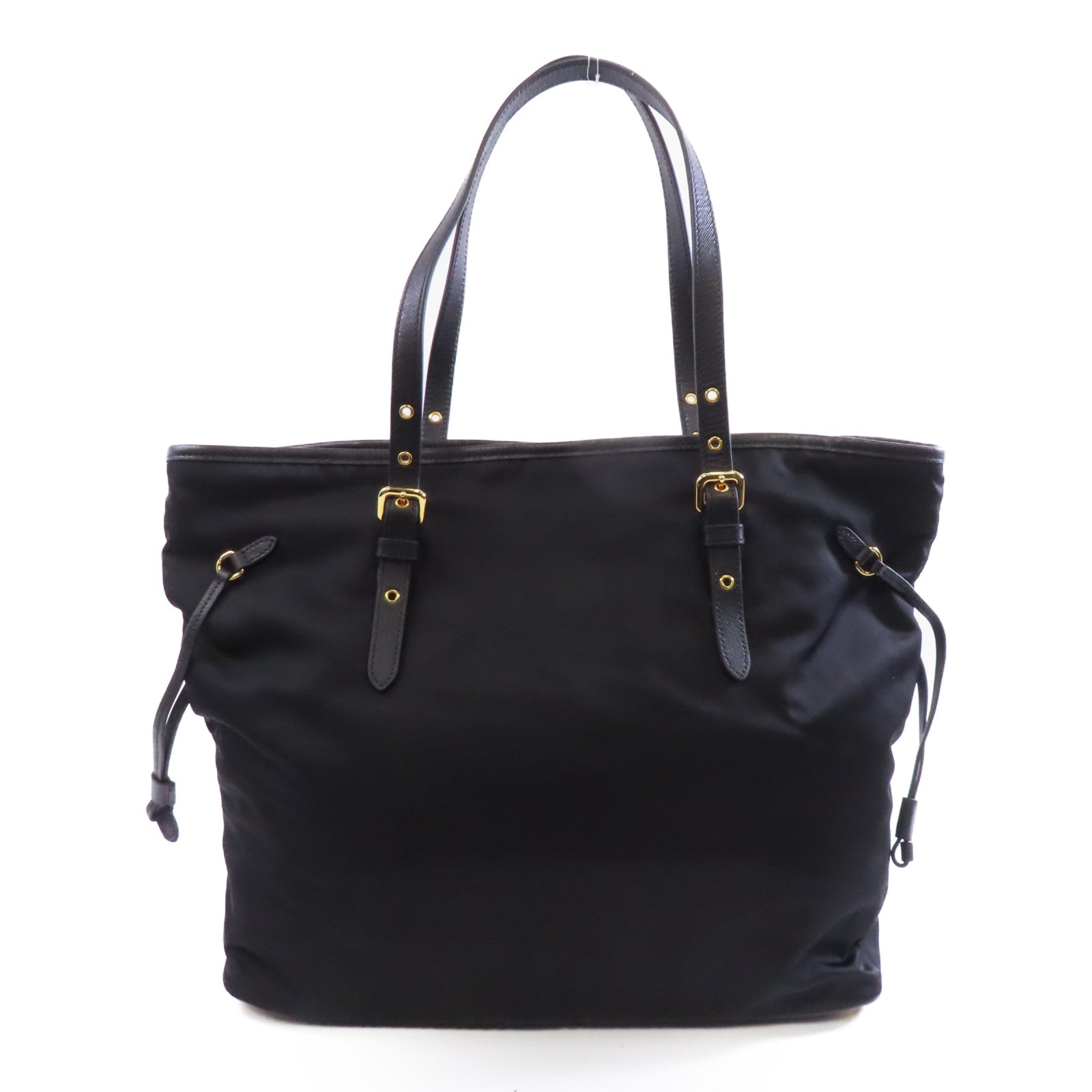 PRADA 尼龍Shoulder Bag金扣肩背袋黑色