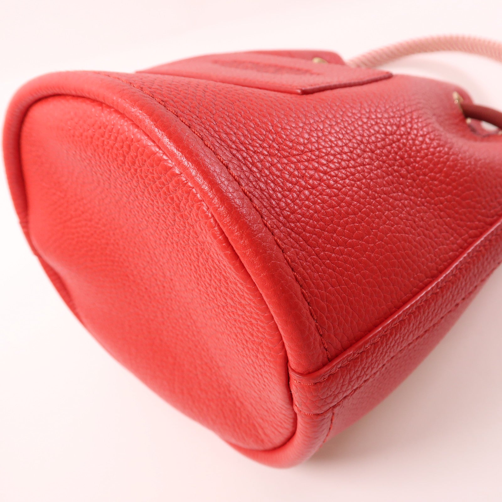 MARC JACOBS 牛皮皮革2 Way Shoulder金扣手挽肩背兩用袋紅色