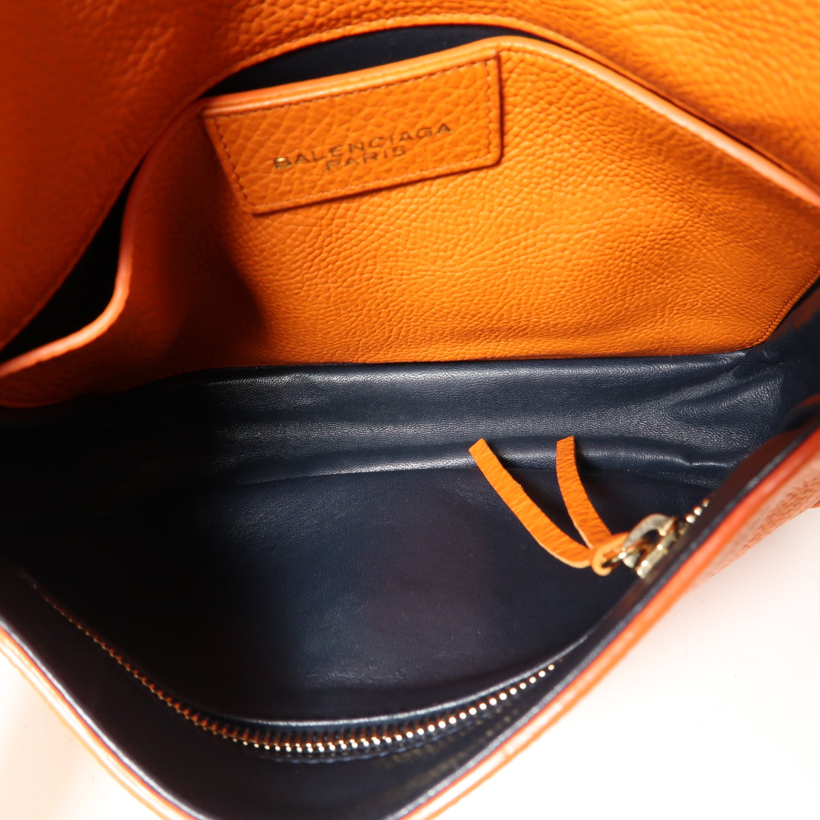 BALENCIAGA 牛皮皮革Shoulder Bag金扣肩背袋橙色