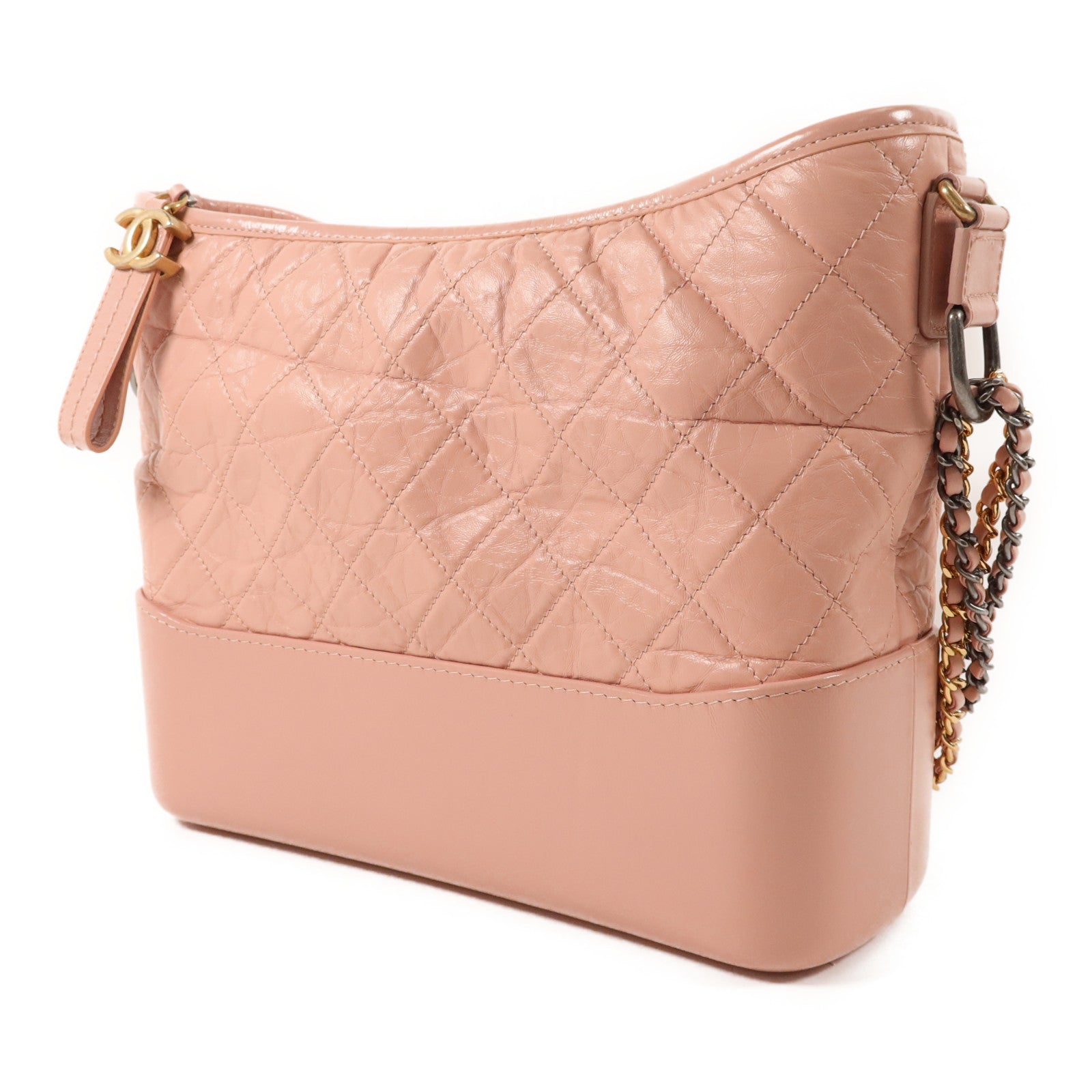 CHANEL 牛皮皮革Gabrielle Medium鏈帶肩背袋