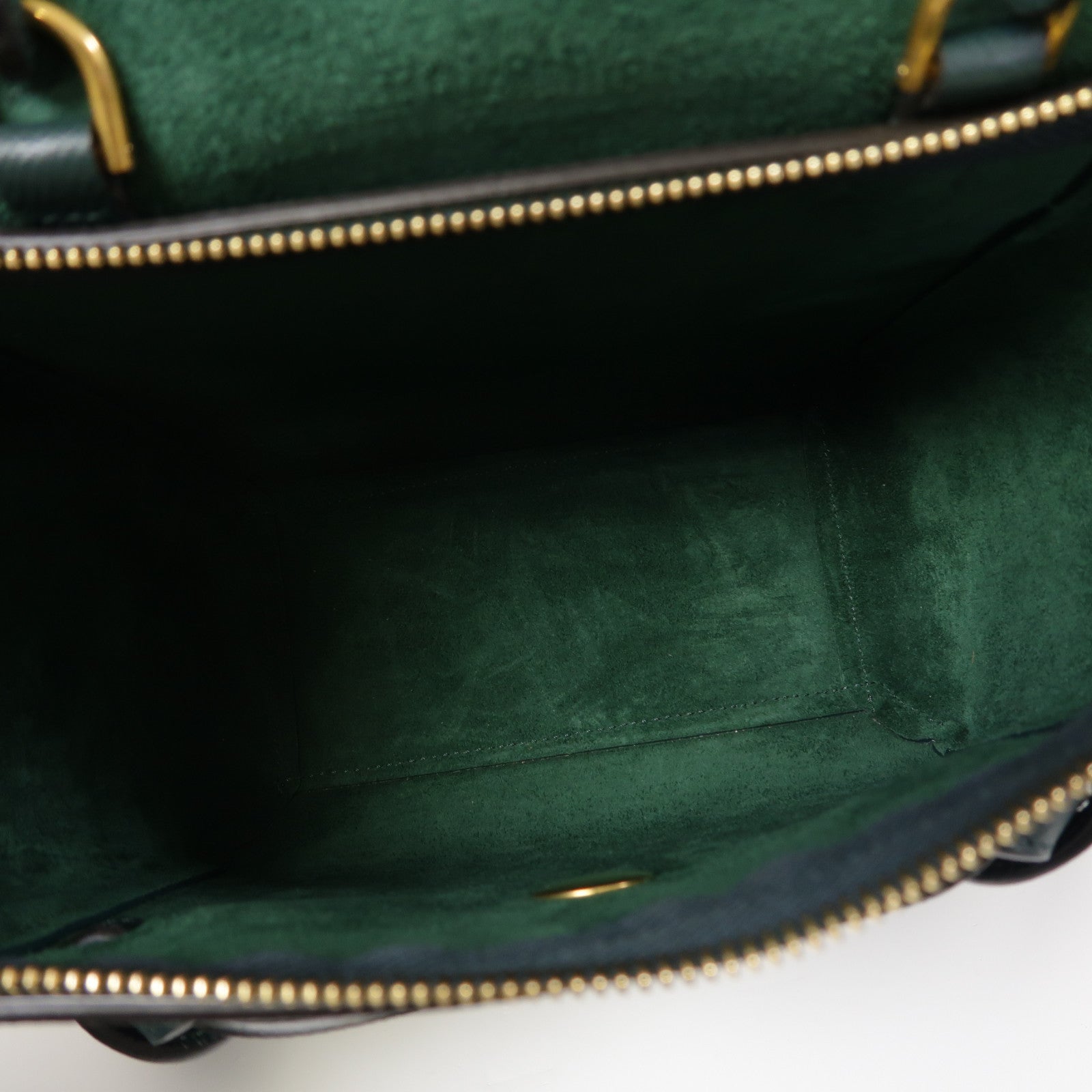 CELINE 牛皮皮革Belt Bag金扣手挽肩背兩用袋綠色