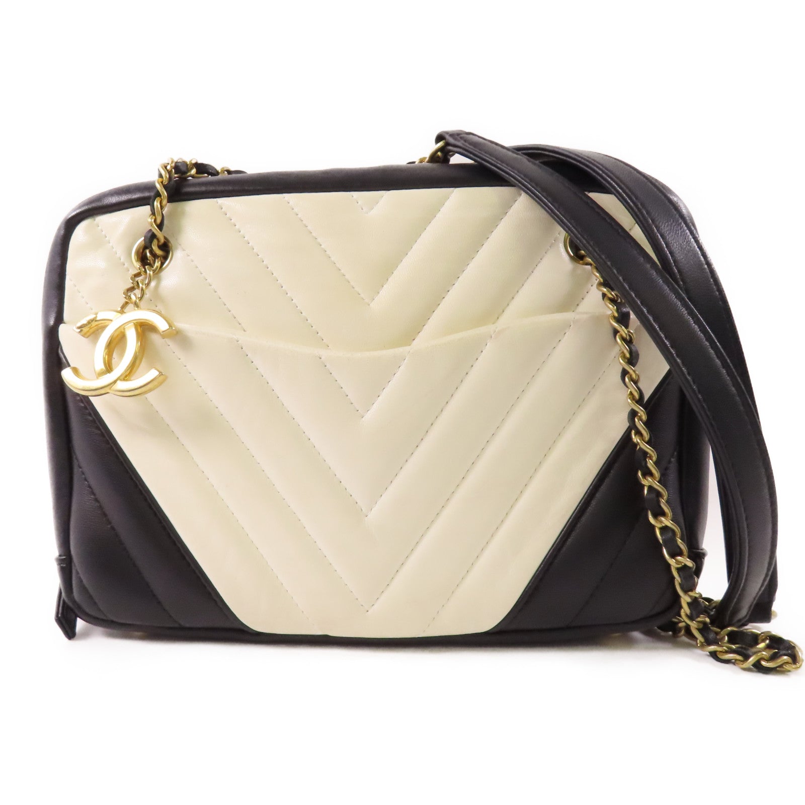 CHANEL 羊皮皮革Chain Shoulder鏈帶肩背袋