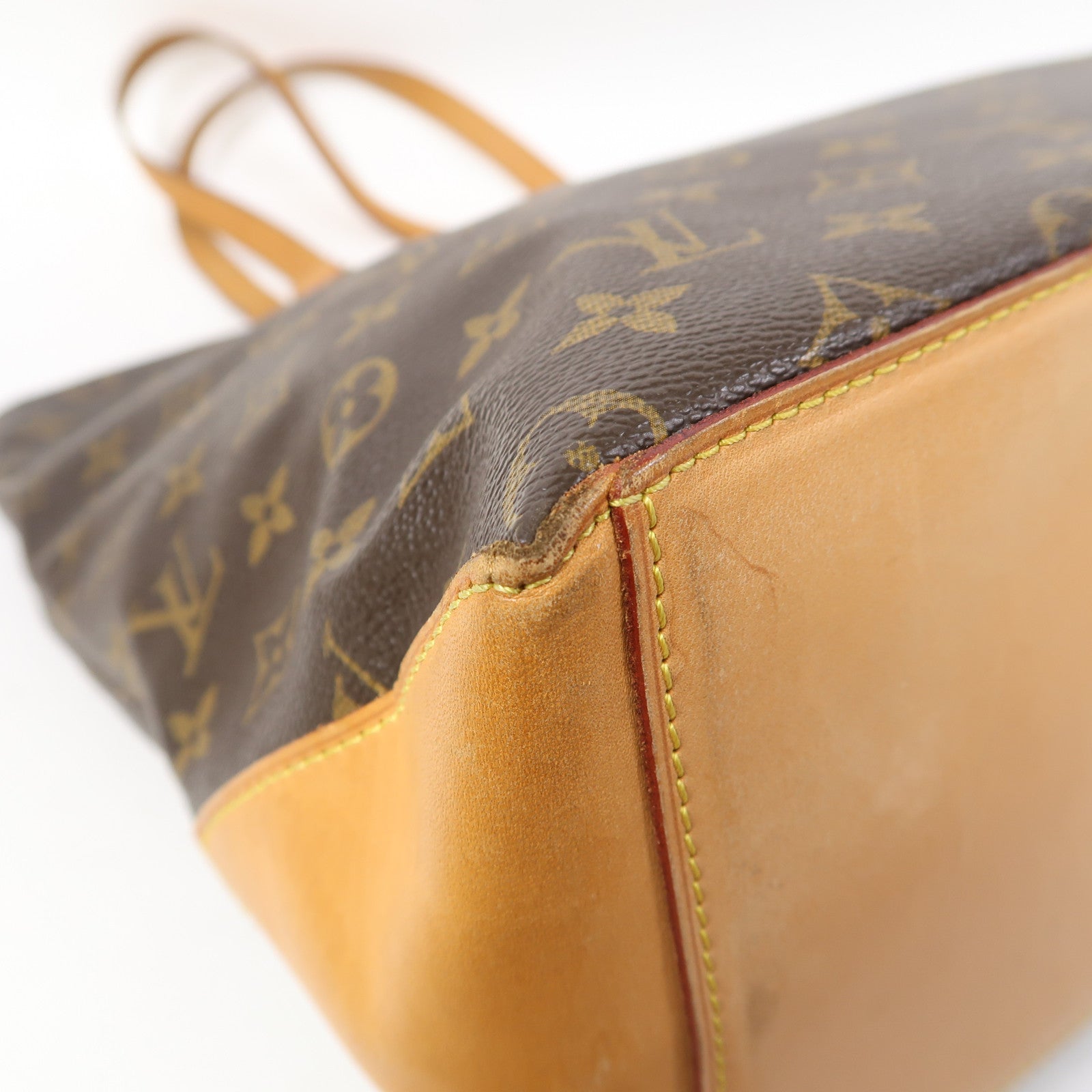 LOUIS VUITTON Monogram Cabas Mezzo金扣肩背袋啡色
