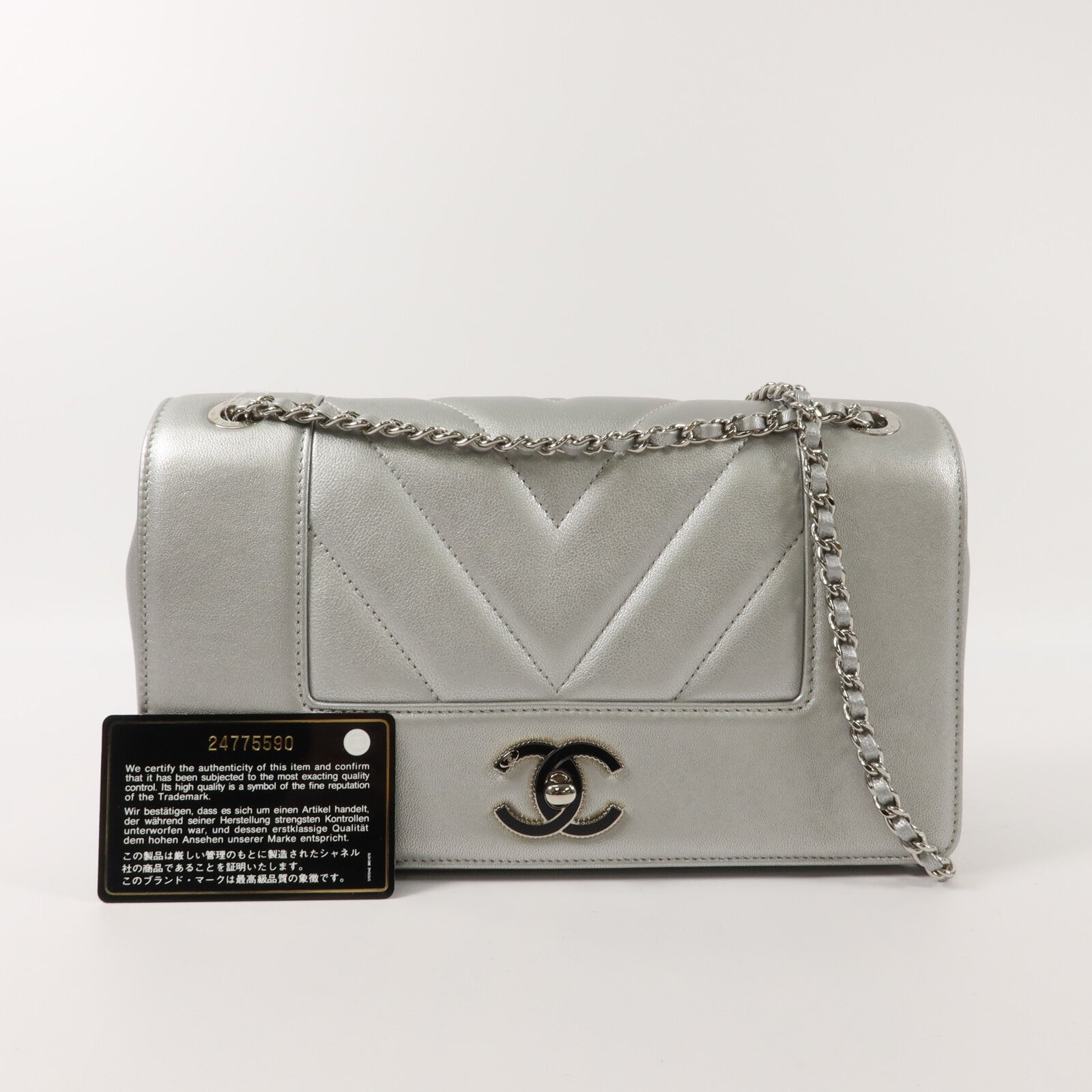 CHANEL 牛皮皮革Mademoiselle Flap Bag鏈帶肩背袋