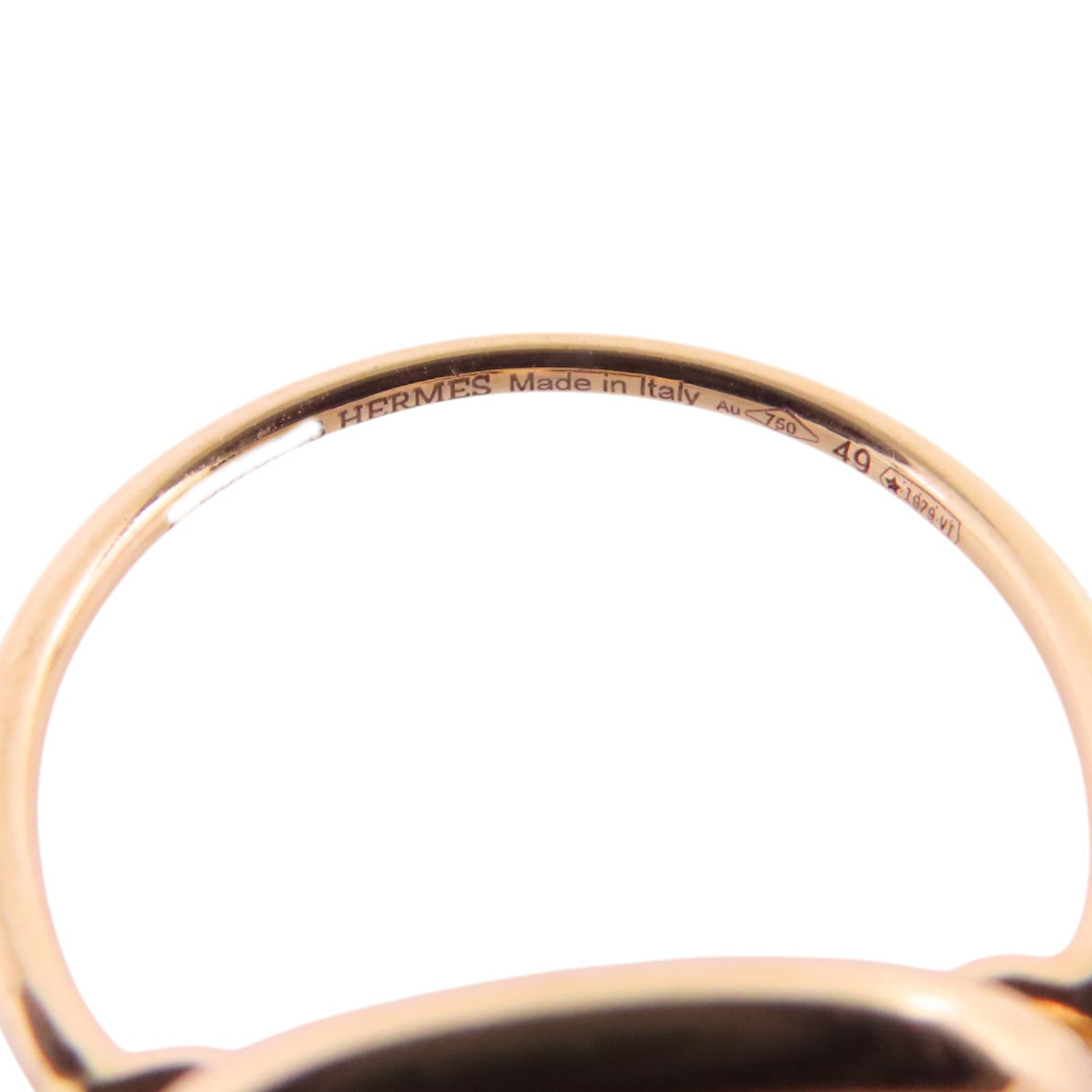 HERMES 18K玫瑰金Farandole Gold Ring戒指#49/US#5