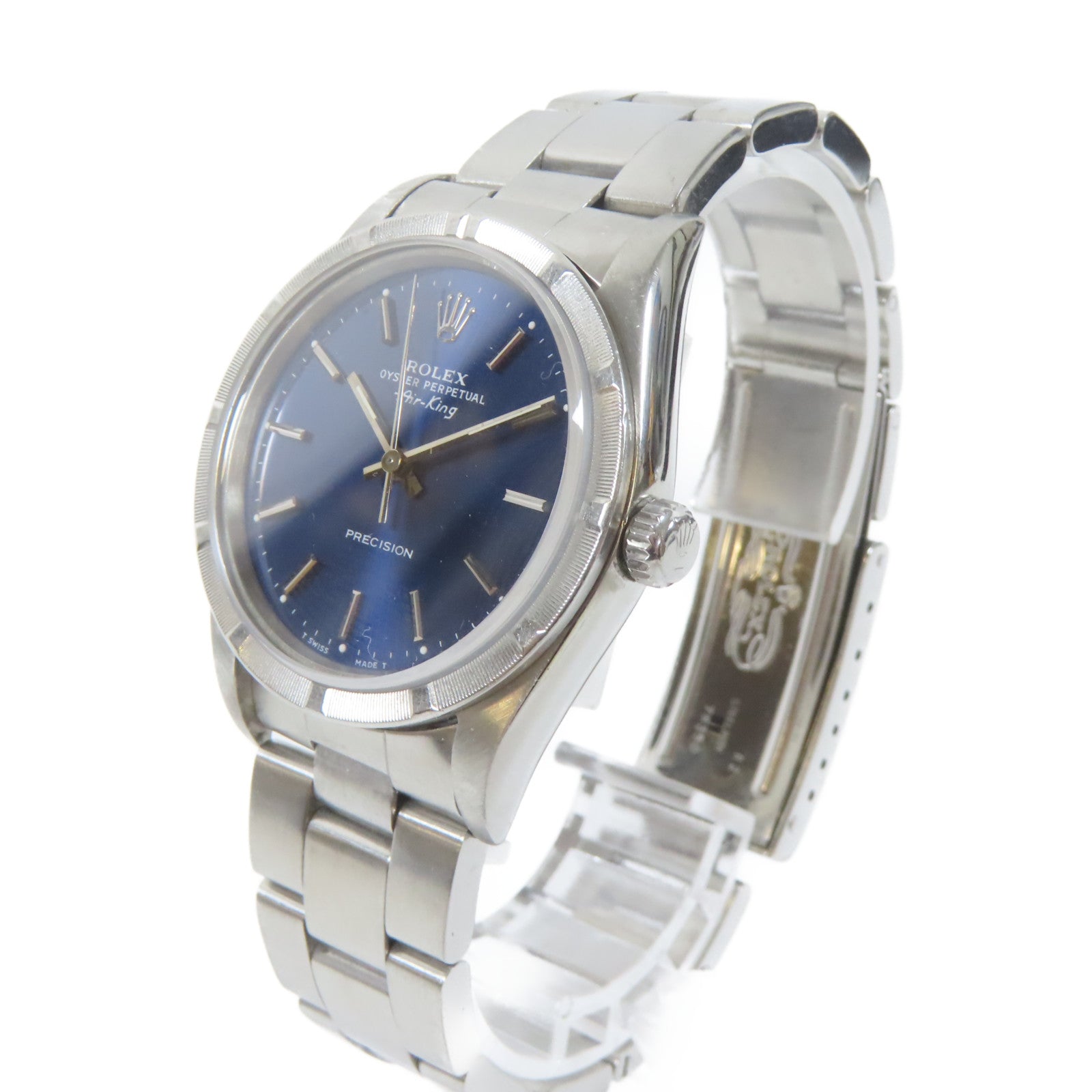 ROLEX Air King不鏽鋼手錶自動機芯藍色