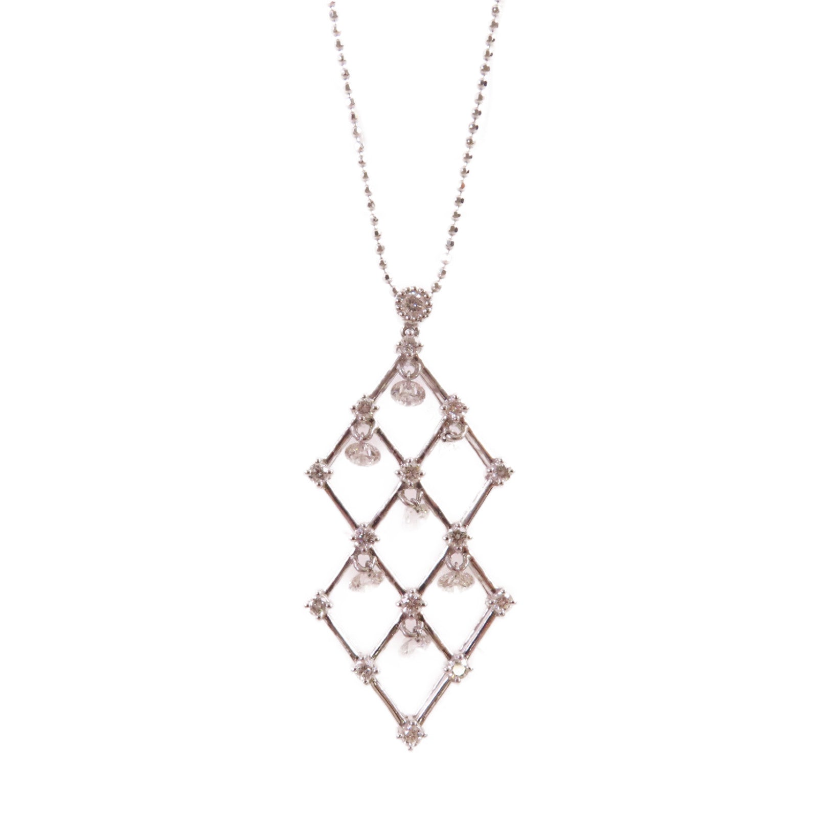 JEWELRY 18K白金/1.31ct鑽石/0.56ct鑽石Diamond Necklace項鍊