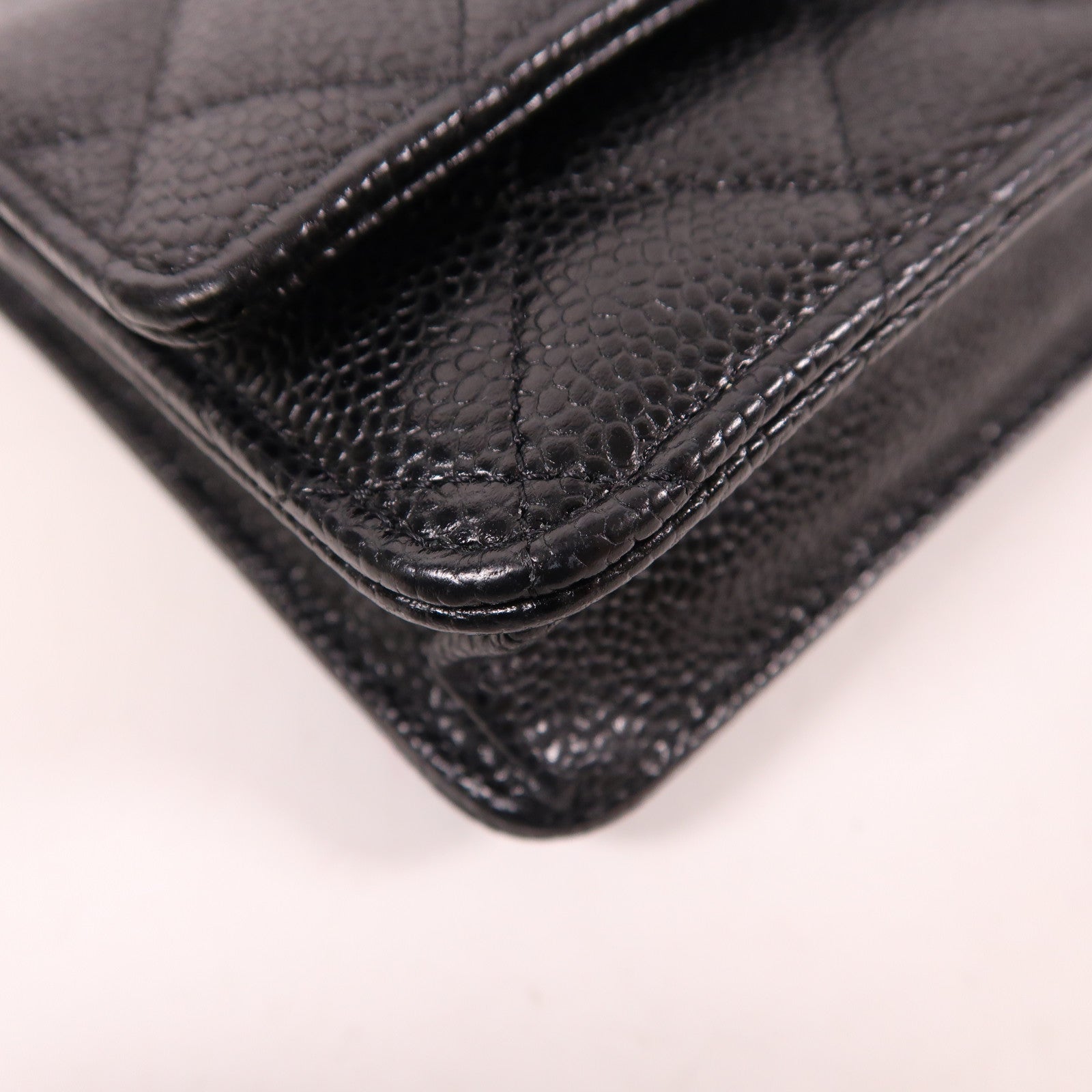 CHANEL 牛皮皮革WOC Wallet On Chain銀扣鏈帶肩背袋