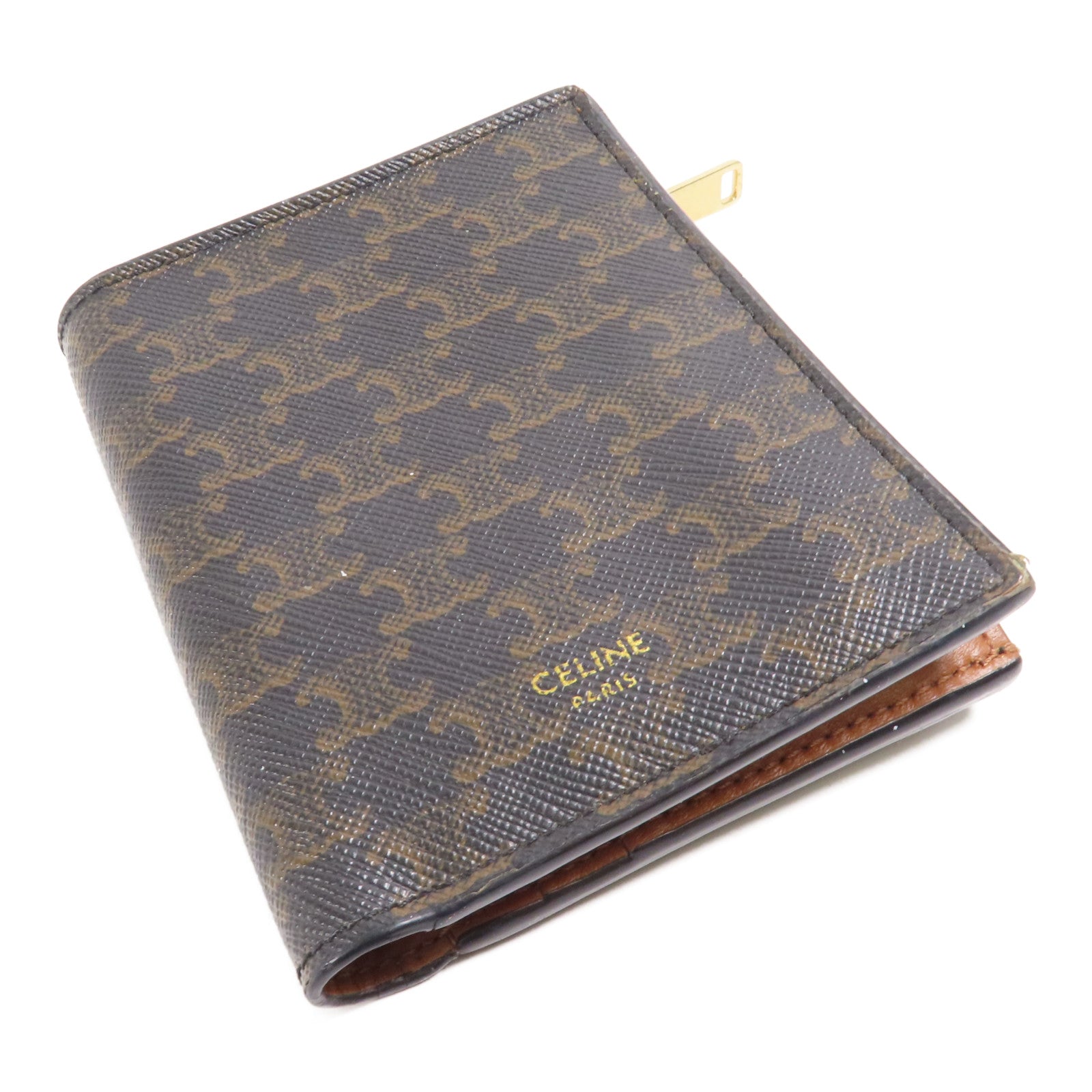 CELINE 塗層帆布Wallet金扣錢包