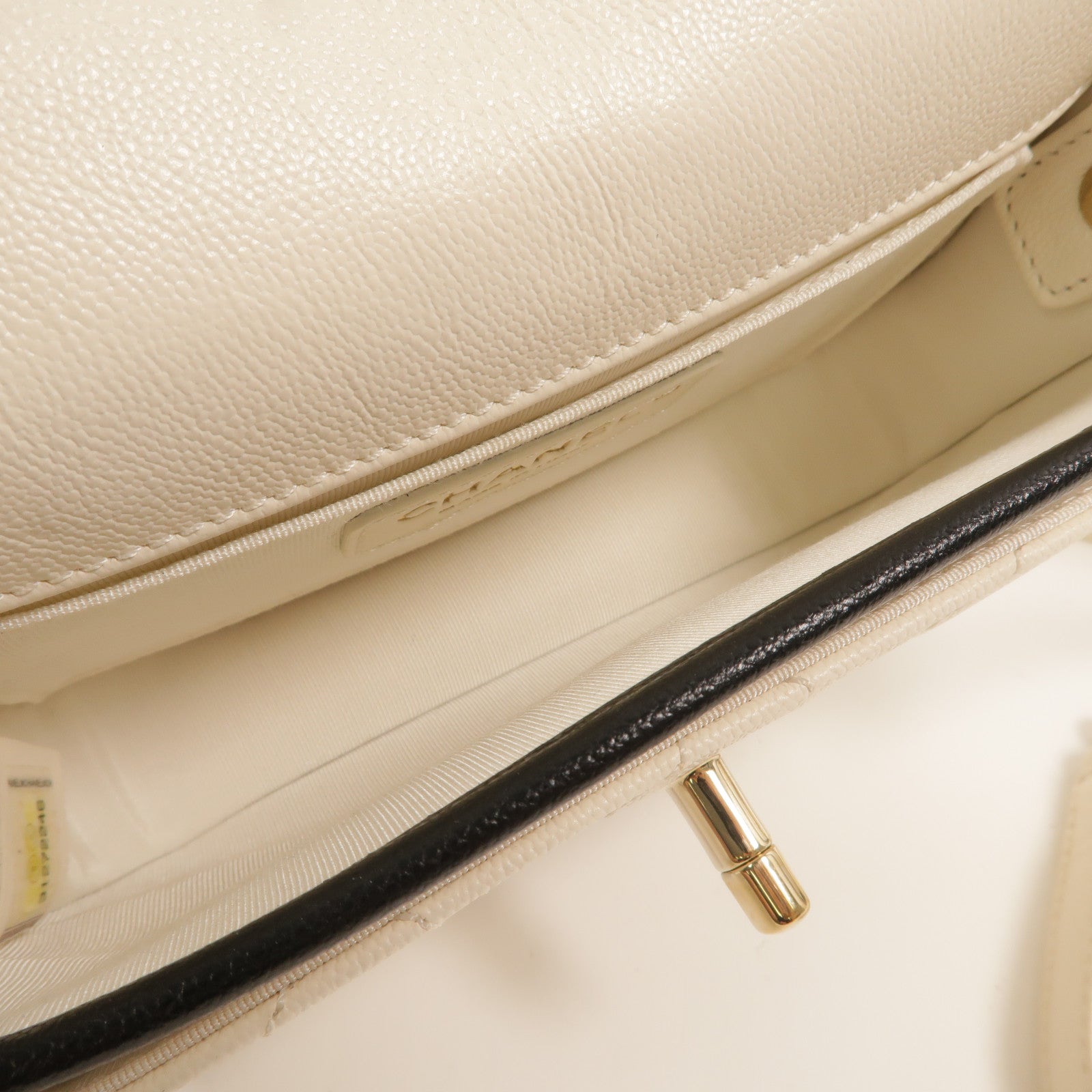 CHANEL 牛皮皮革Mini Round Flap Messenger Bag肩背袋