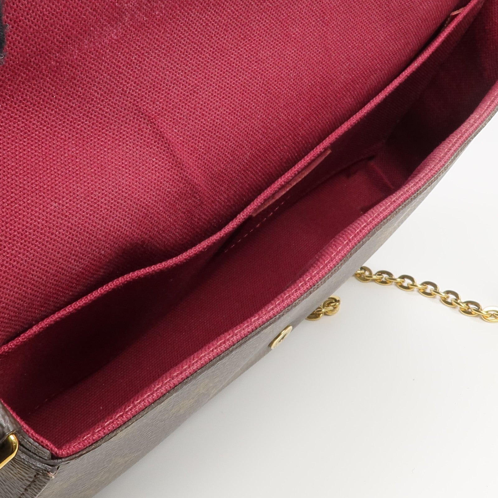 LOUIS VUITTON Monogram Pochette Felicie金扣鏈帶肩背袋