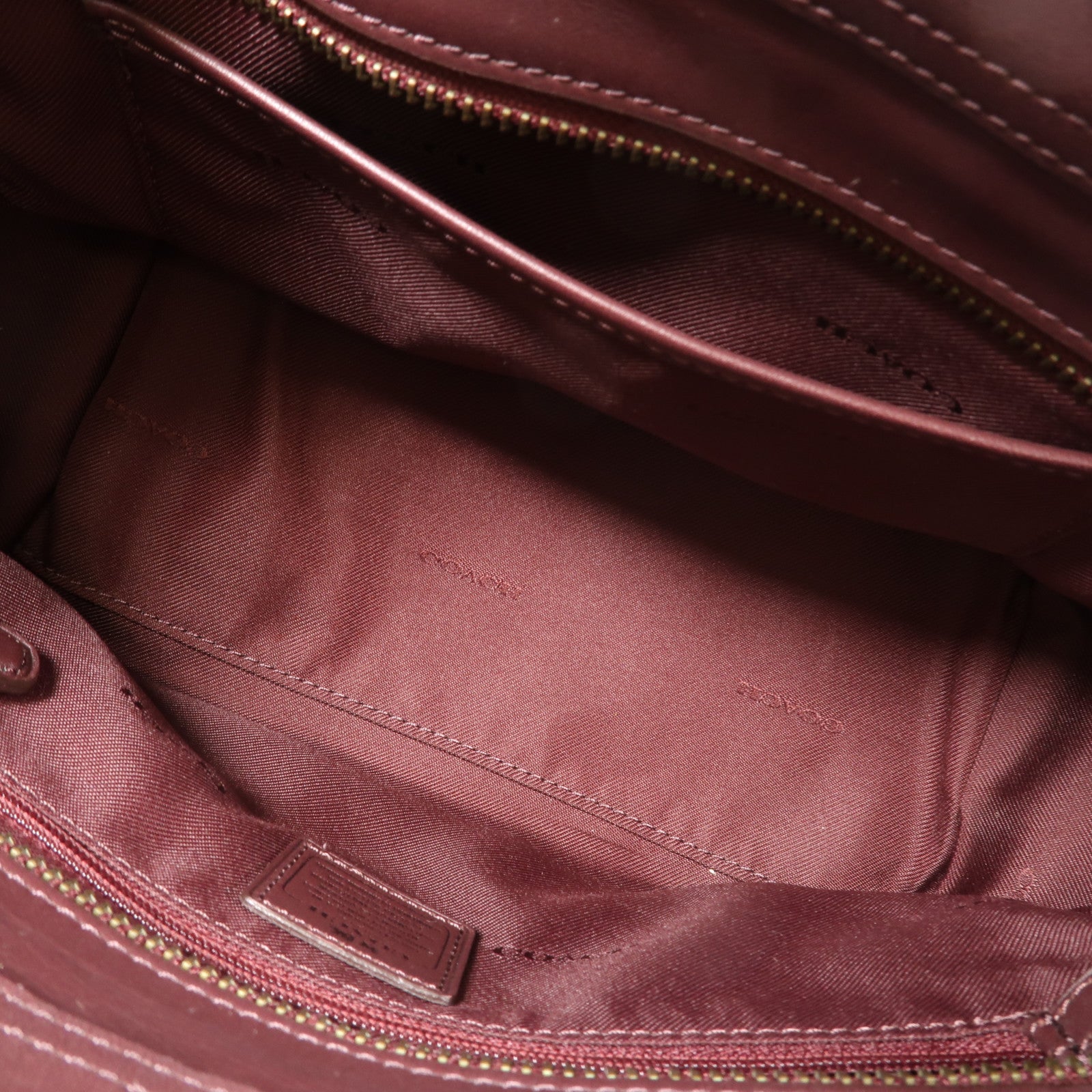 COACH 牛皮皮革Shoulder Bag肩背袋珠紅色